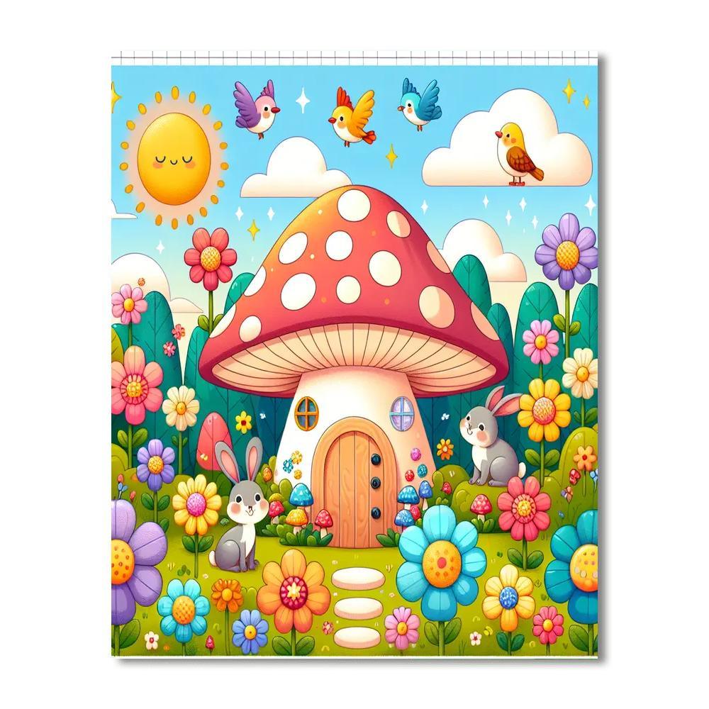 Magical Mushroom House Paint By Color