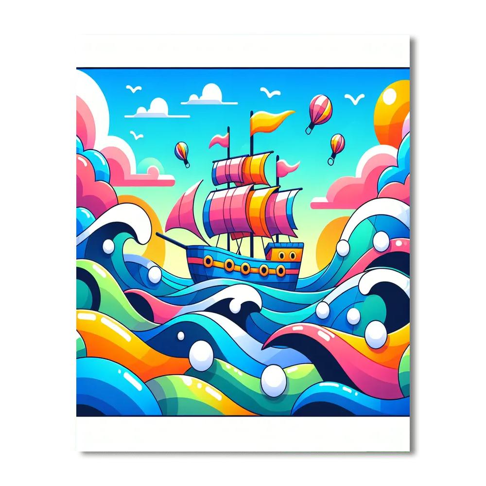 Joyful Journey On The Sea Paint By Numbers Art