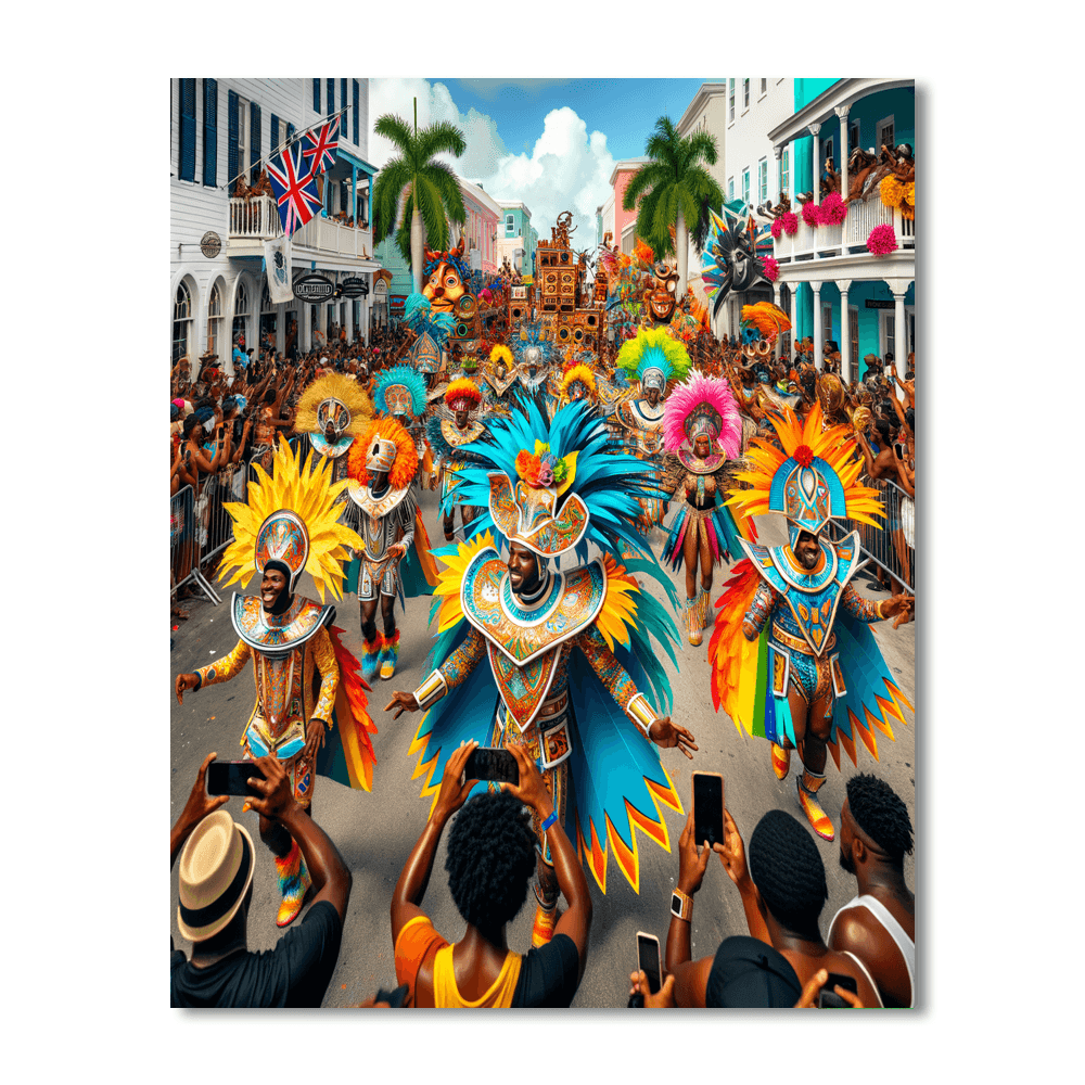 Junkanoo - Nassau, Bahamas Numbered Painting Kits