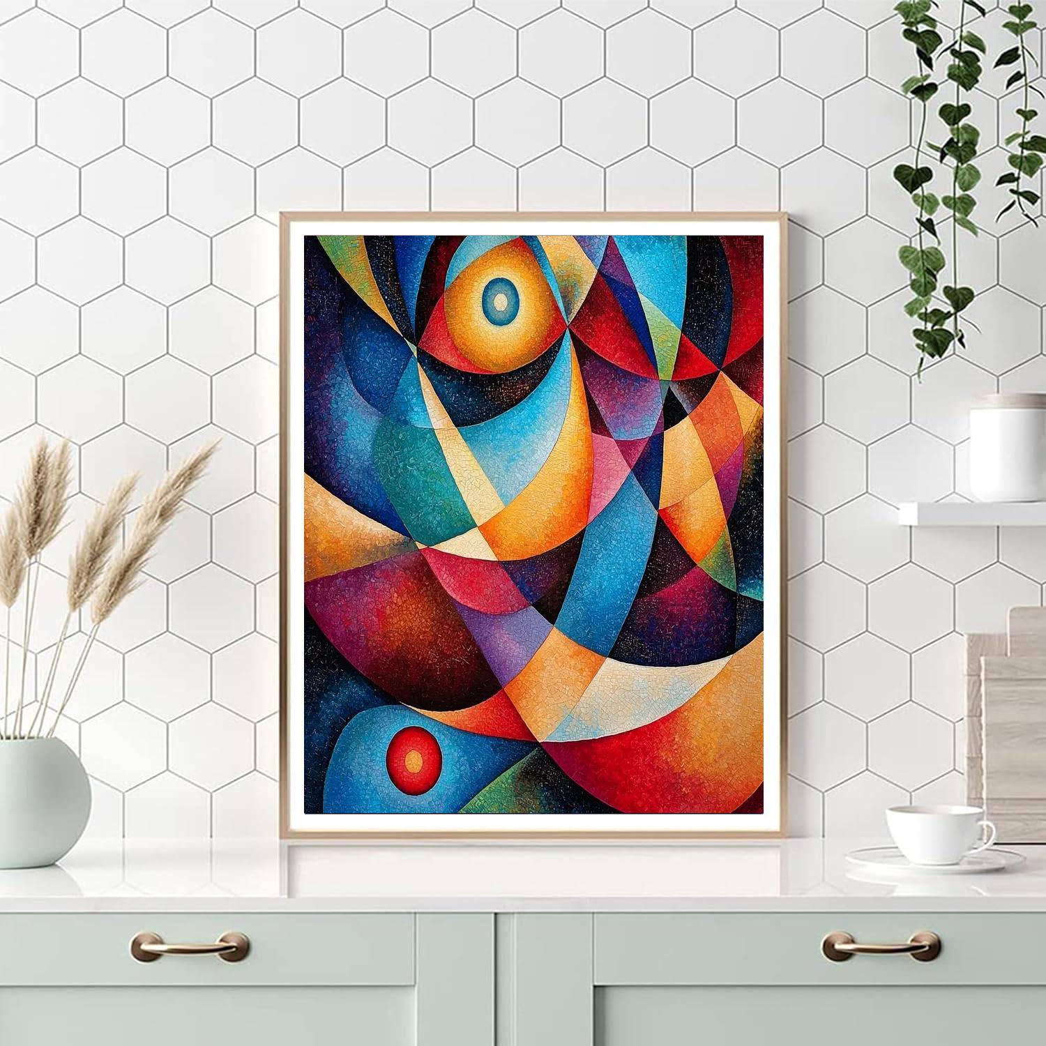 Wassily Kandinsky Inspired Kandinsky's Cosmic Symphony  DIY Paint By Numbers