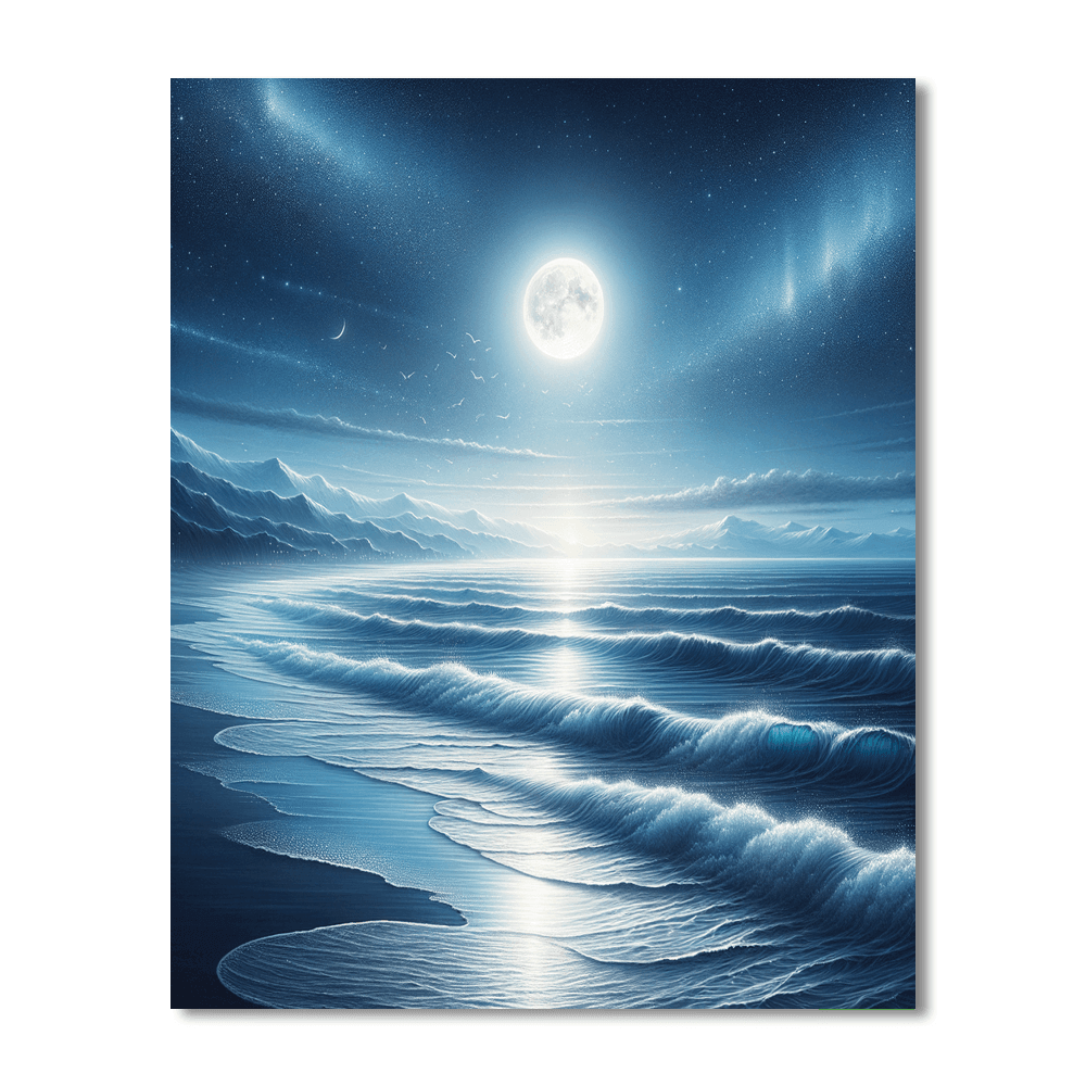 Celestial Ocean Waves Paint By Numbers Art