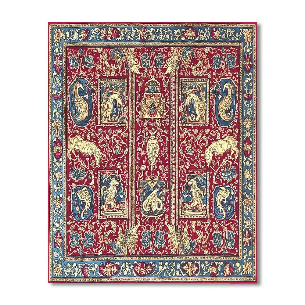 Unicorn Tapestries Inspired Medieval Tapestry Fantasy  Paint By Numbers