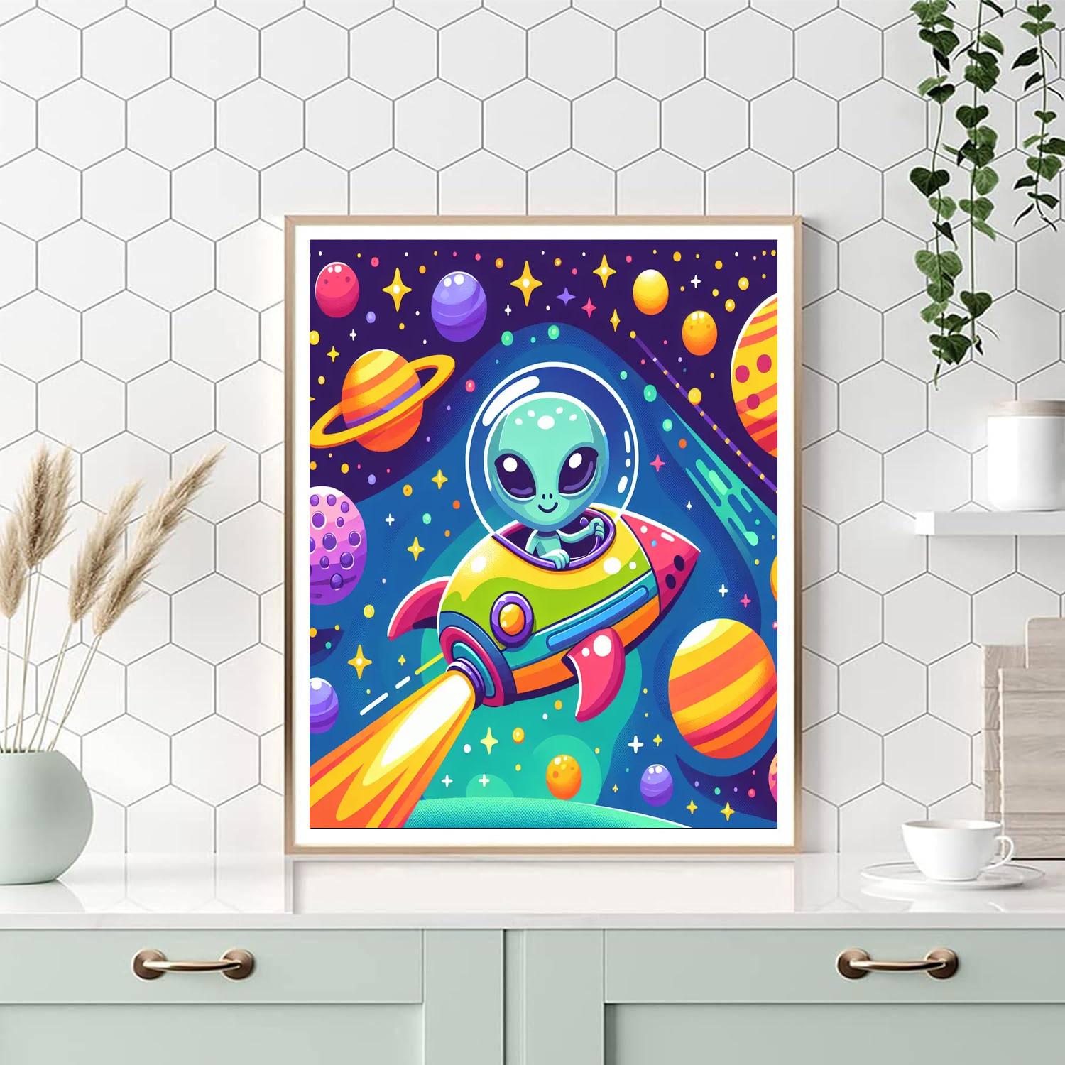 Galactic Adventures Of Zog DIY Paint By Numbers