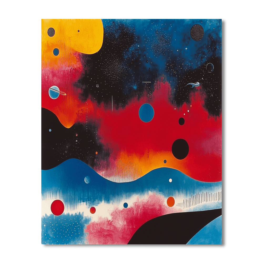 Joan Miró Inspired Galactic Expedition  Numbered Painting Kits