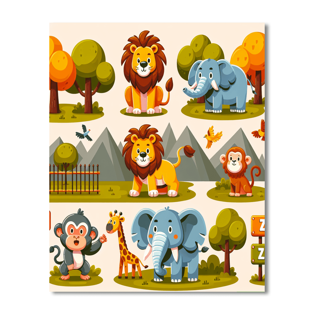 Zany Zoo Adventure Paint By Color