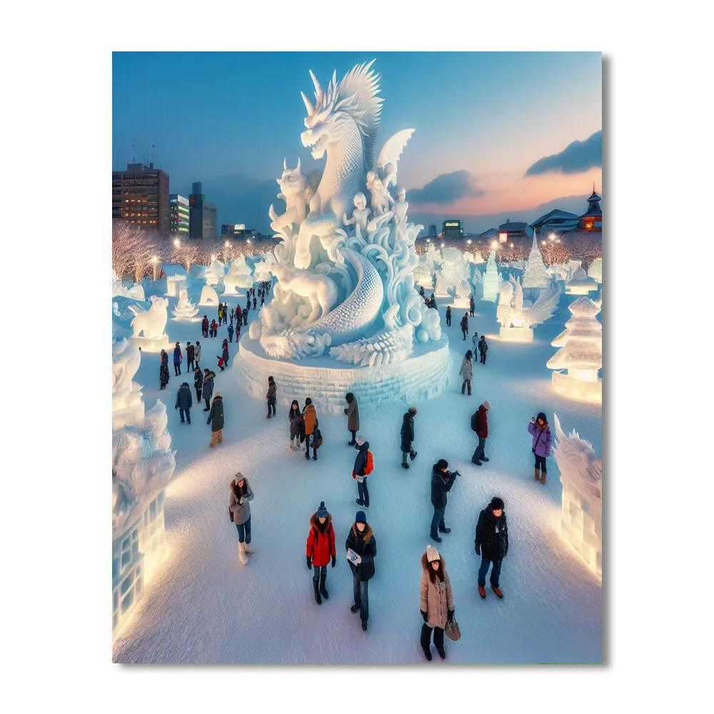 Winter Festival - Sapporo Numbered Painting Kits