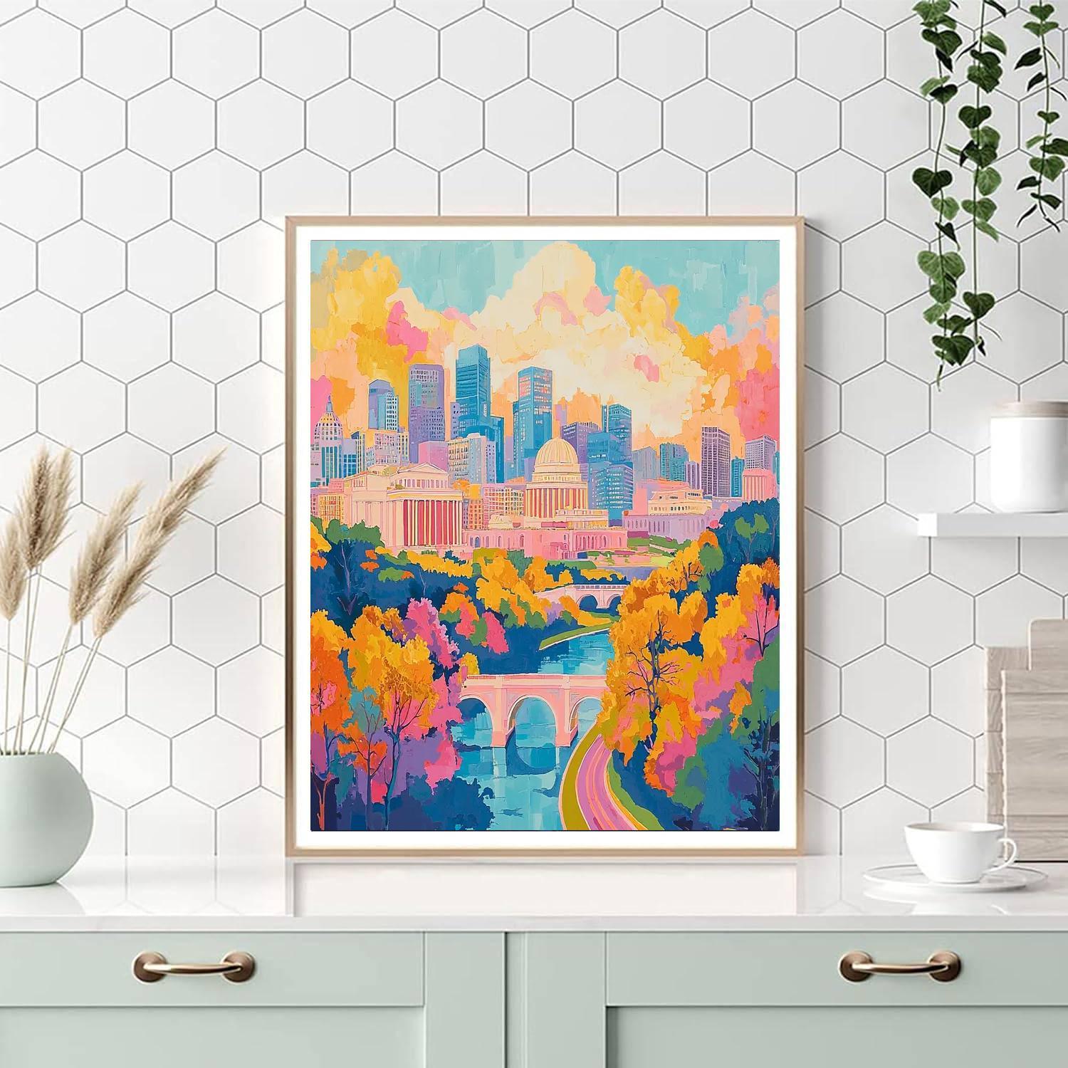 Michelangelo Inspired Sistine Chapel Skylines  DIY Paint By Numbers