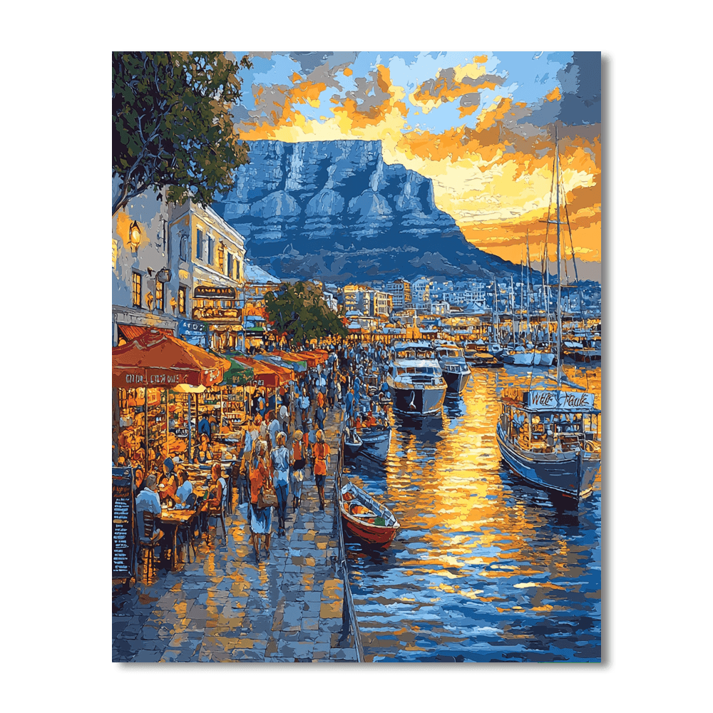 Cape Town Waterfront Painting By Numbers Kit