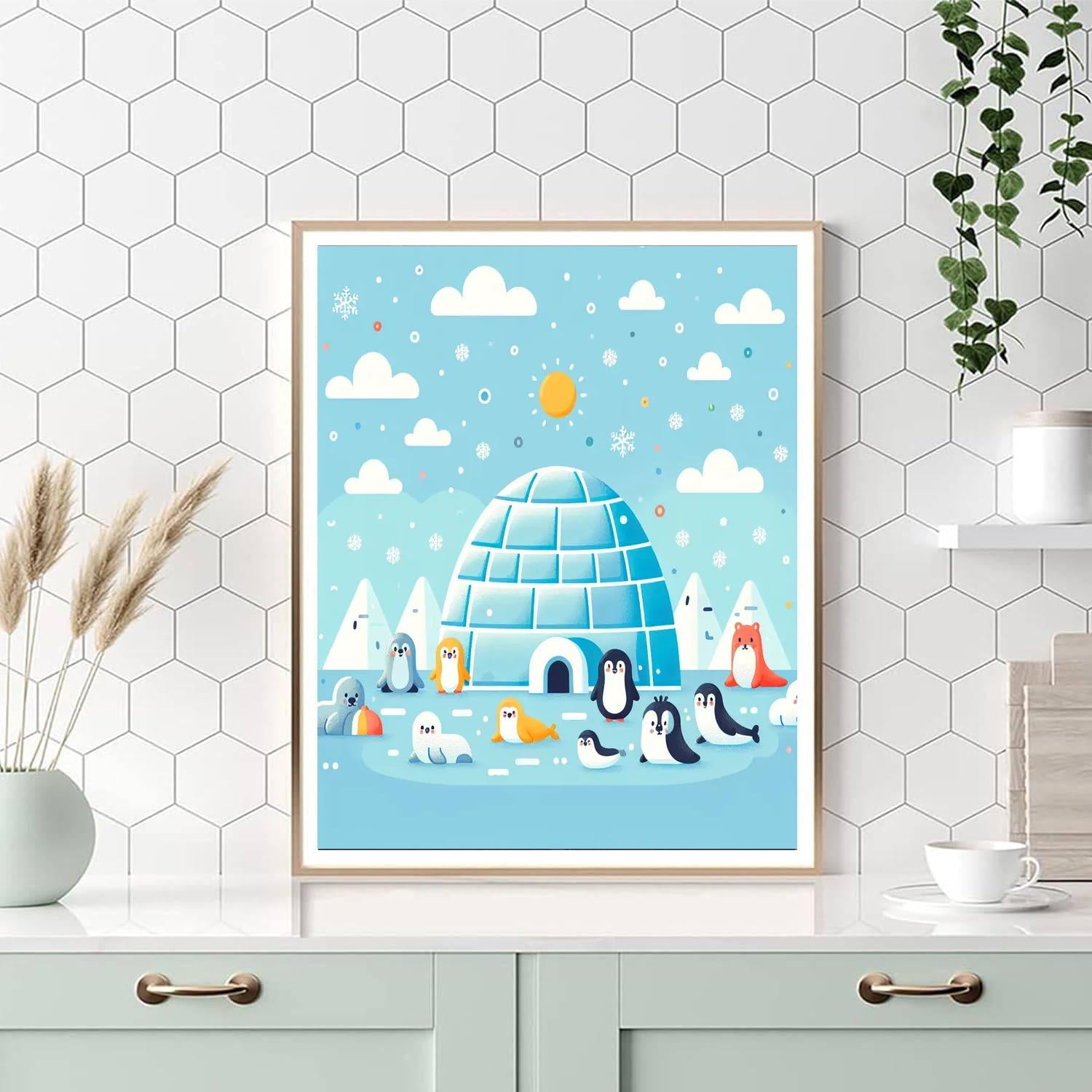 Polar Playhouse Paint By Numbers Art