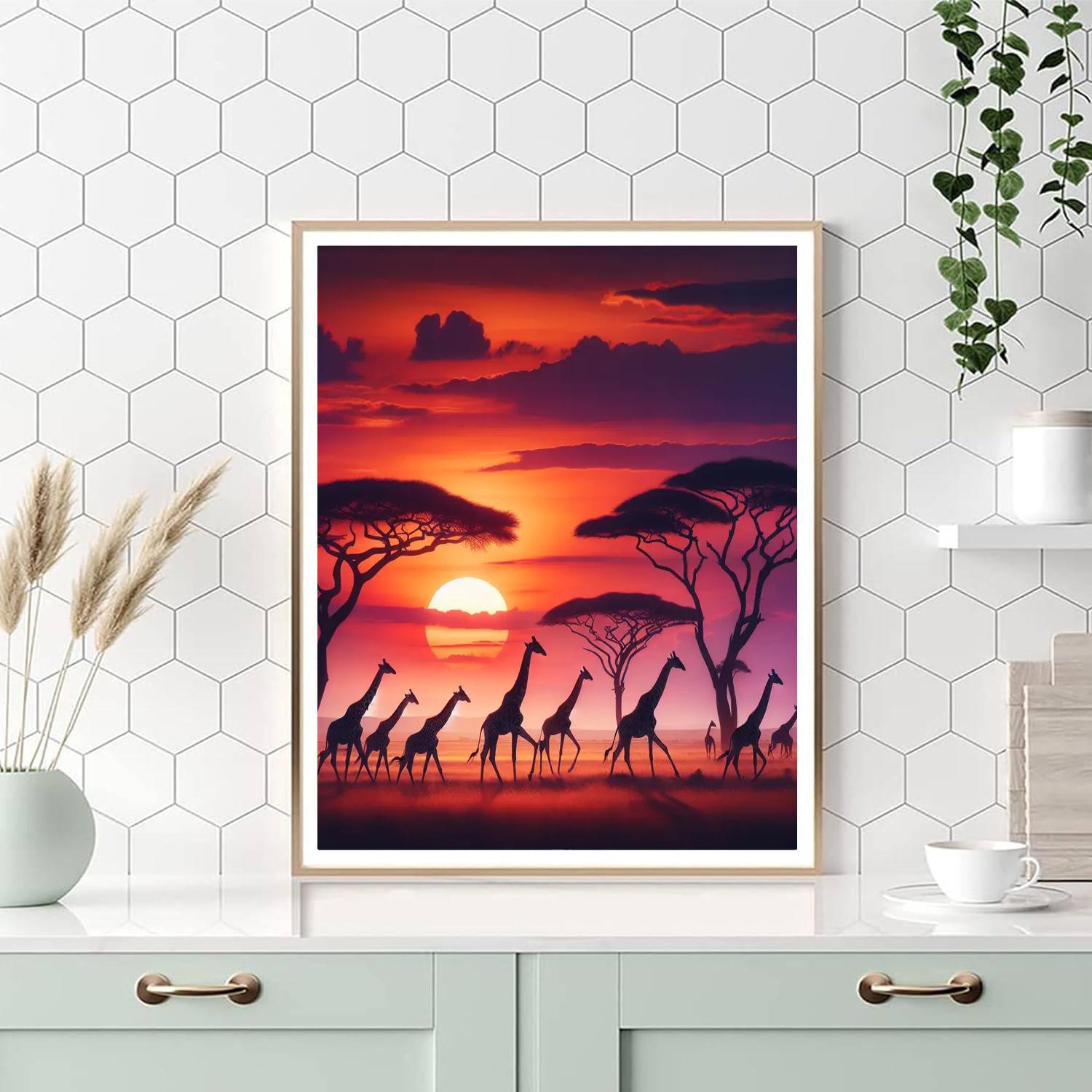 Sunset Savannah Soiree Painting By Numbers Kit