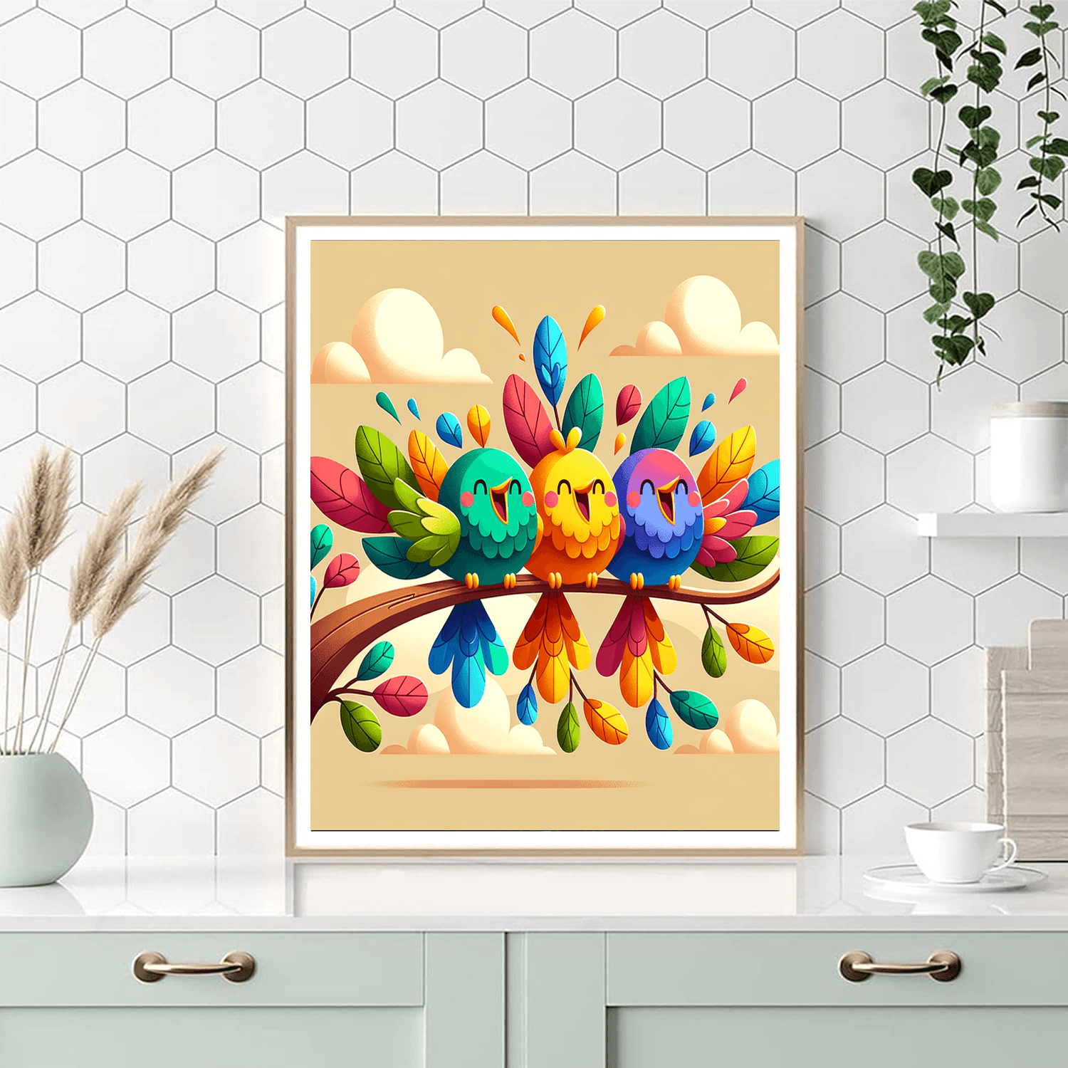 Chirpy Springtime Birds Paint By Numbers Kits