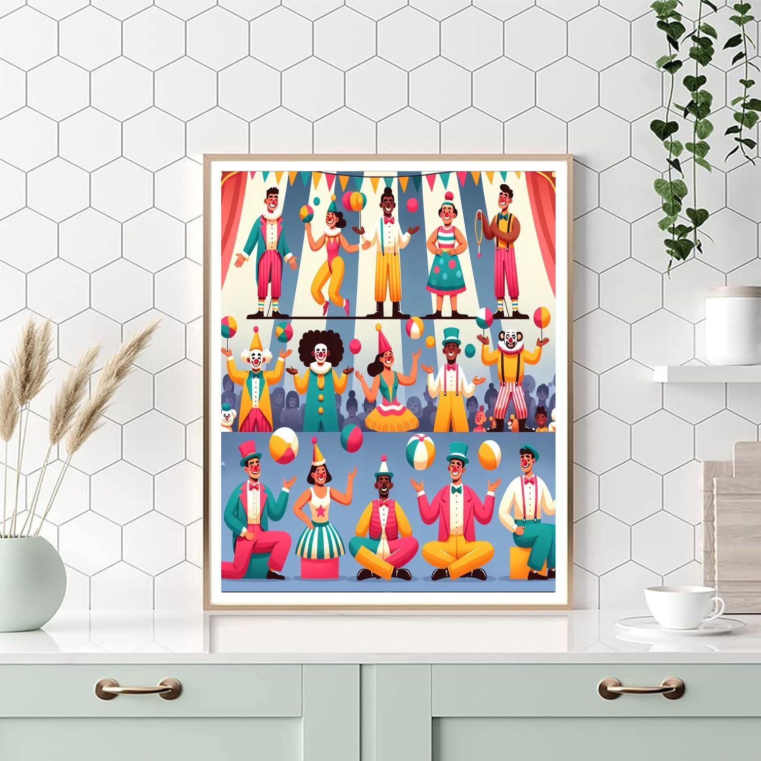 Circus Wonders Extravaganza Paint By Numbers Art