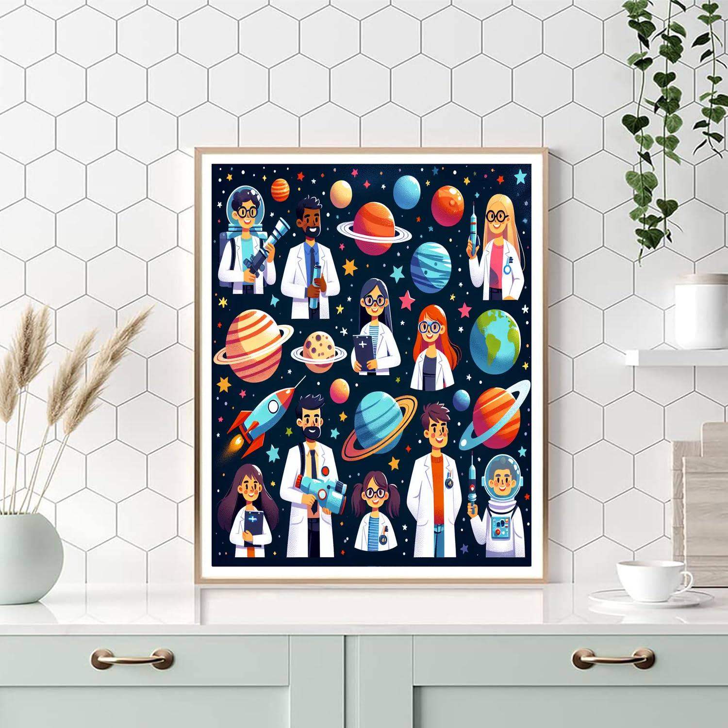 Space Science Expedition DIY Paint By Numbers