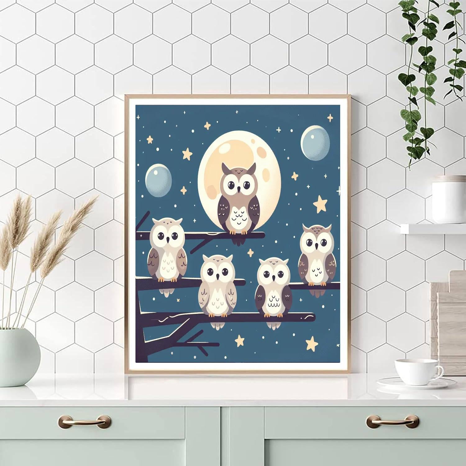 Starry Owls Paint By Numbers Kits