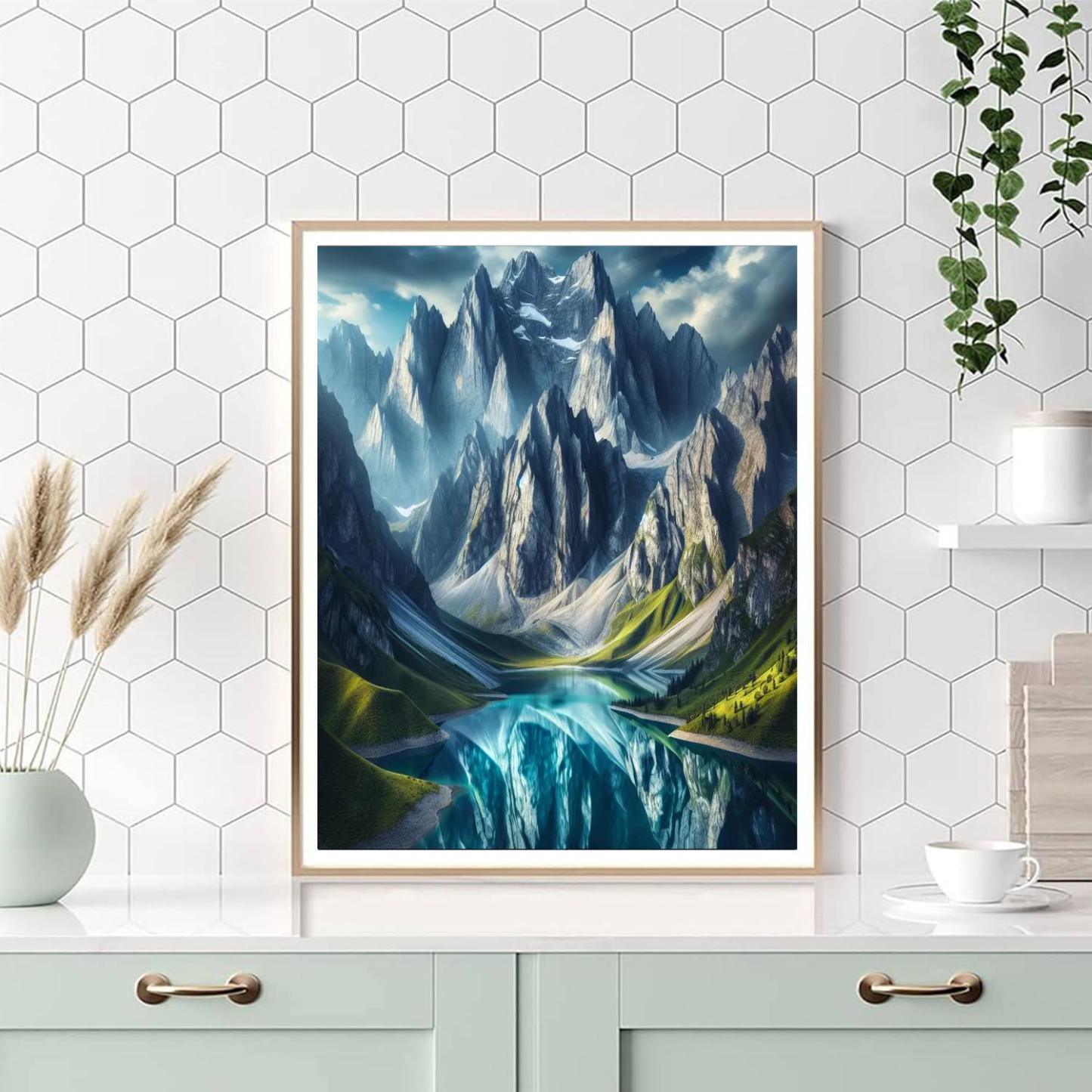 Serene Mountain View Paint By Number
