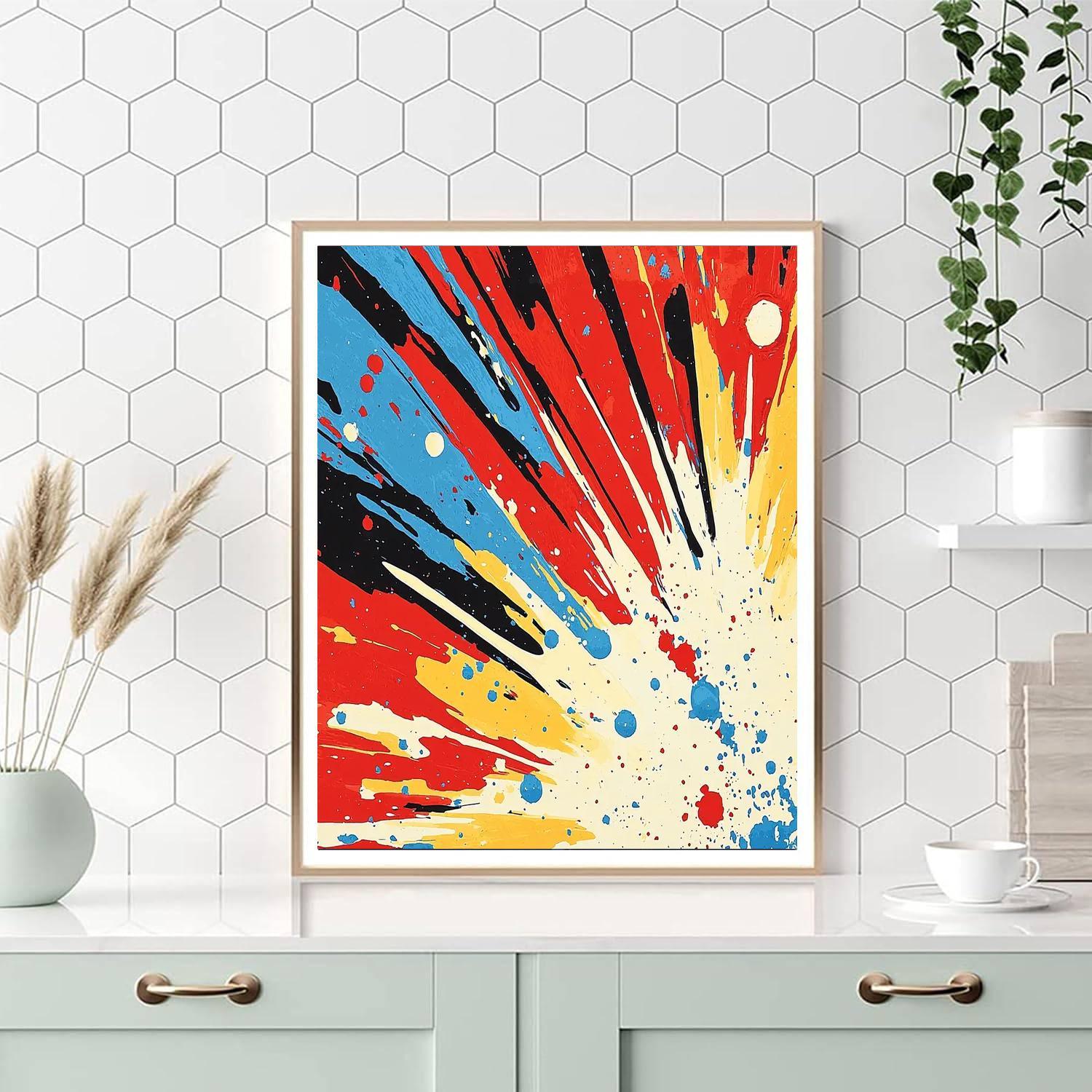 Jackson Pollock Inspired Radiant Burst  Painting By Numbers Kit