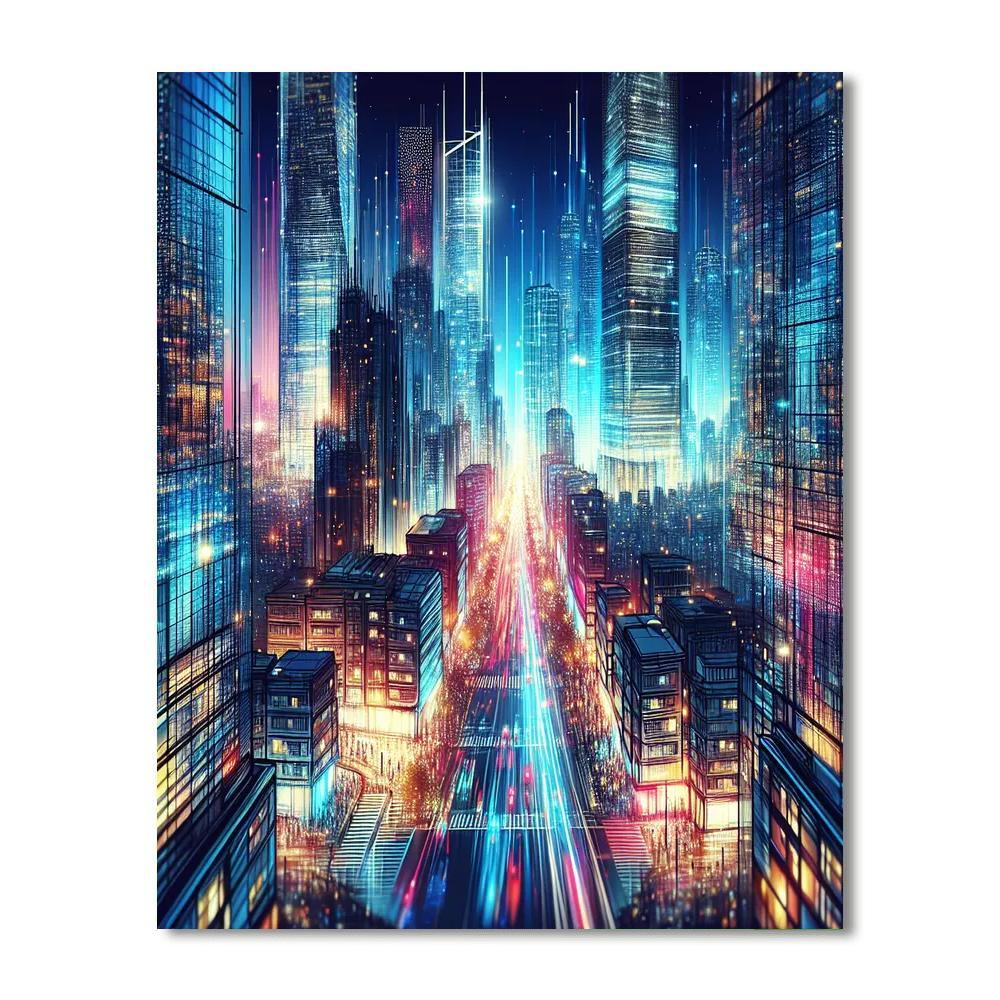 Urban Evening Energy Paint By Numbers Art