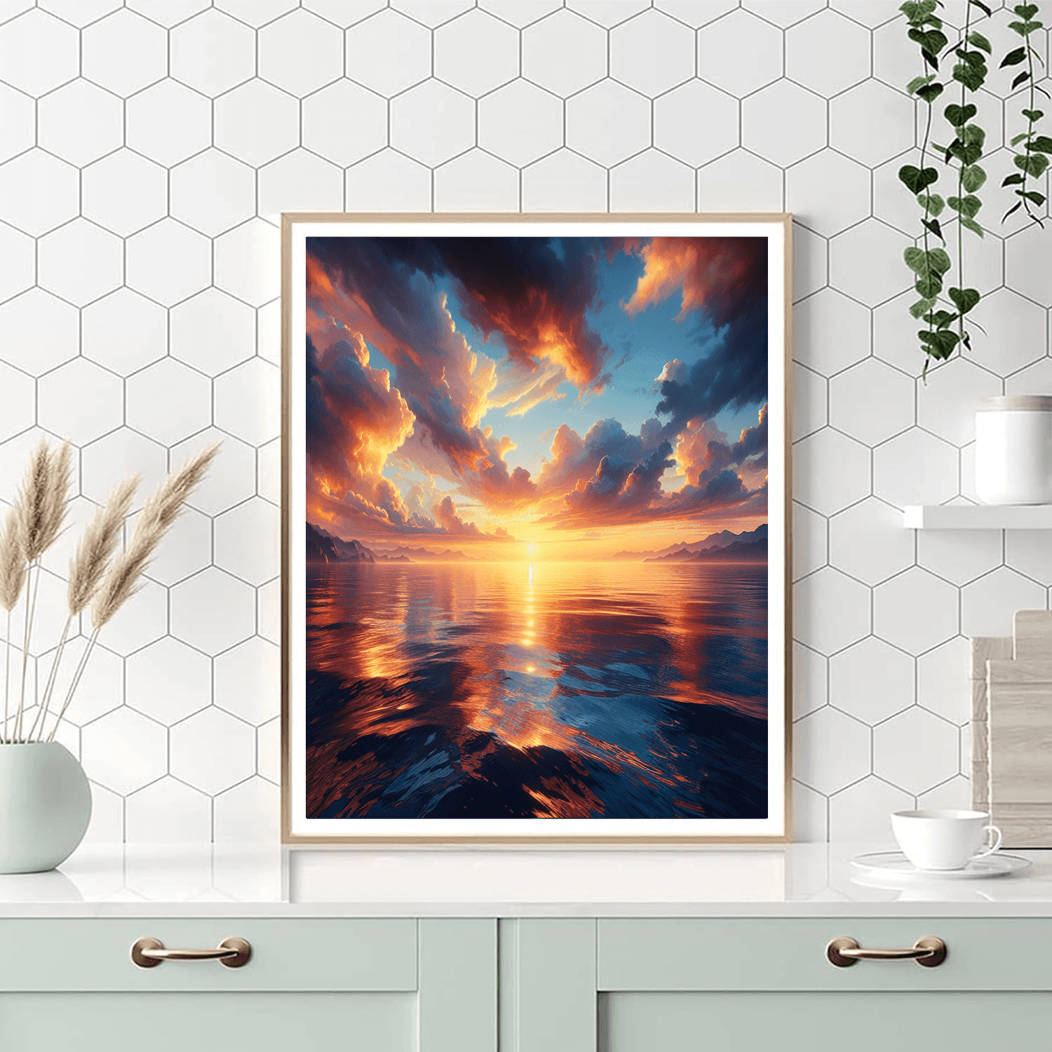 Dynamic Coastal Sunrise Painting By Numbers Kit