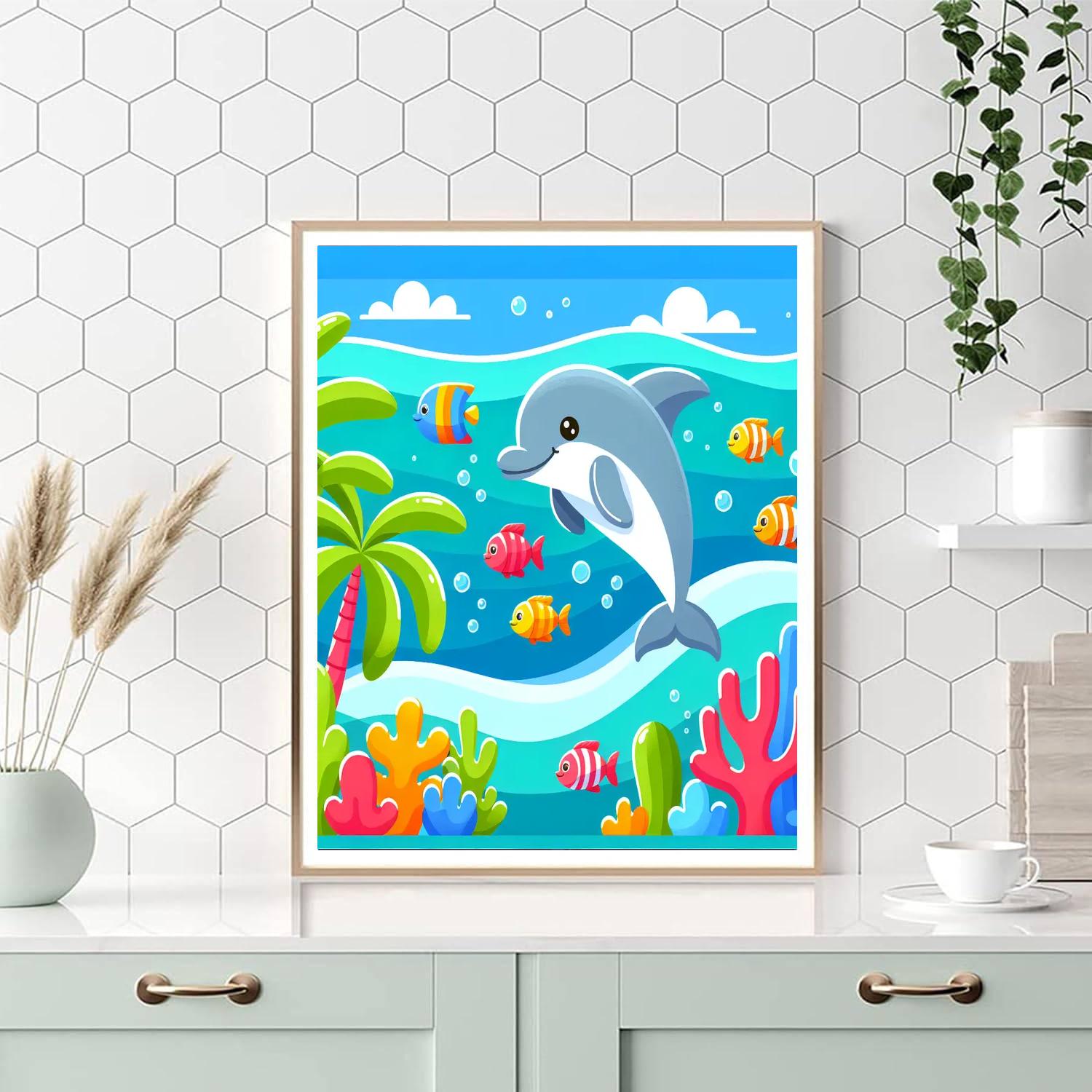 Vibrant Ocean Explorer Number Painting