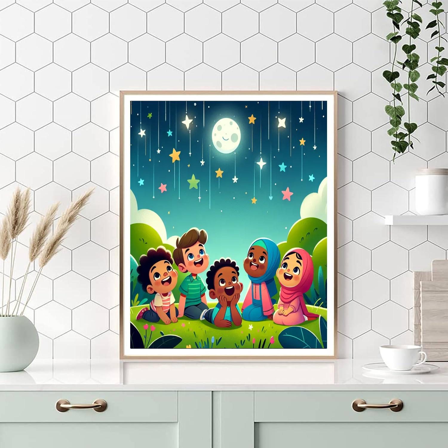 Magical Starlight Night Number Painting