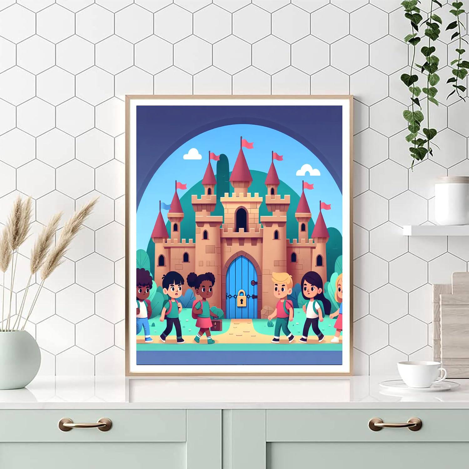 Castle Mystery Challenge Painting Number Kit