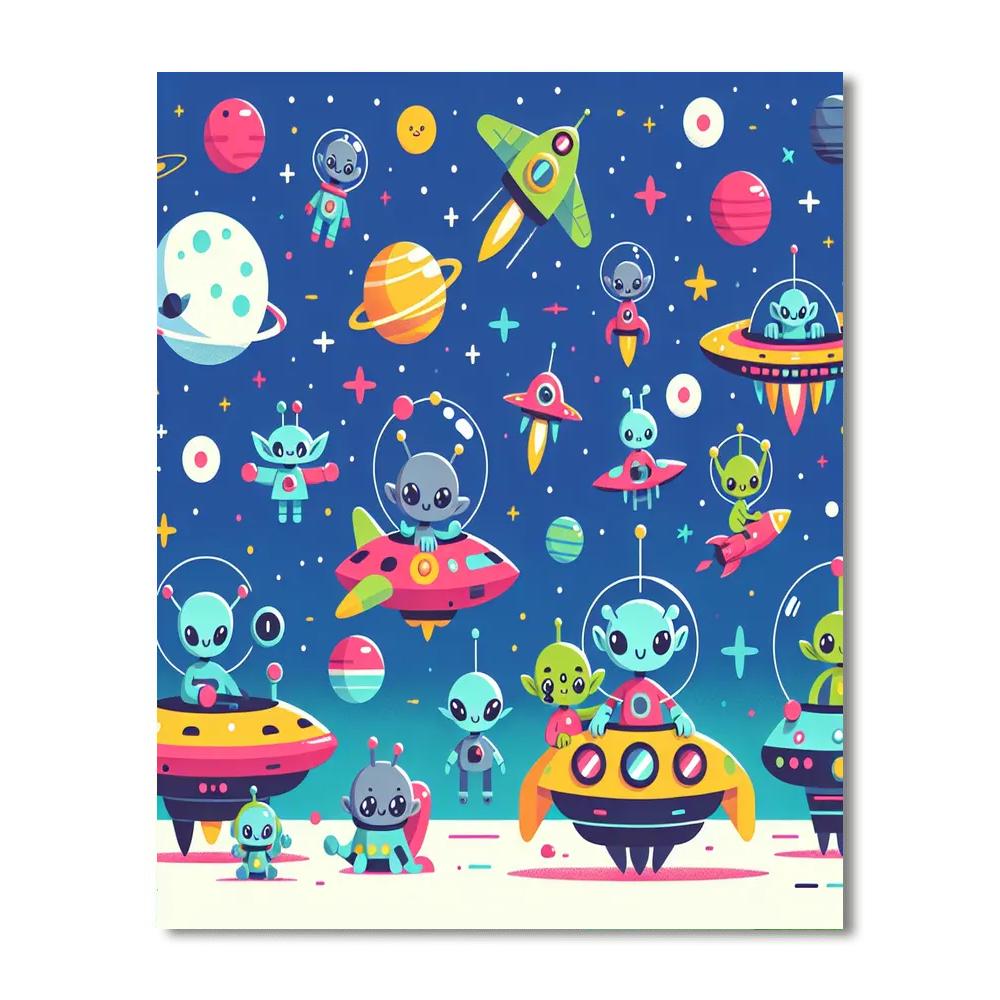 Adventurous Space Safari Numbered Painting Kits