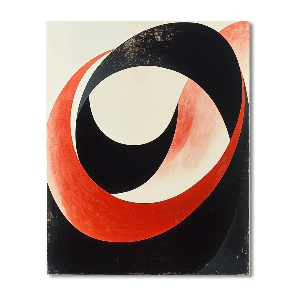 Kazimir Malevich Inspired Fluid Geometry  Painting Number Kit