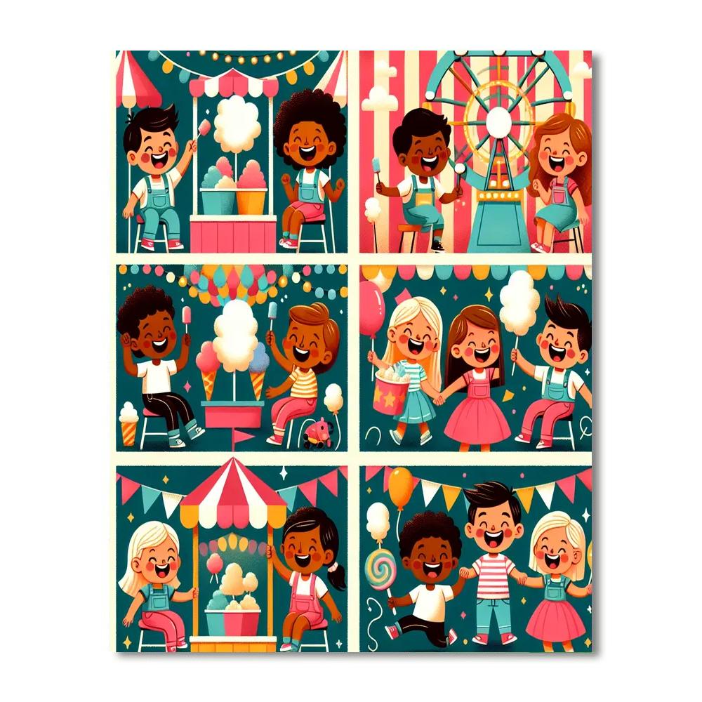Colorful Carnival Days Paint By Numbers Art