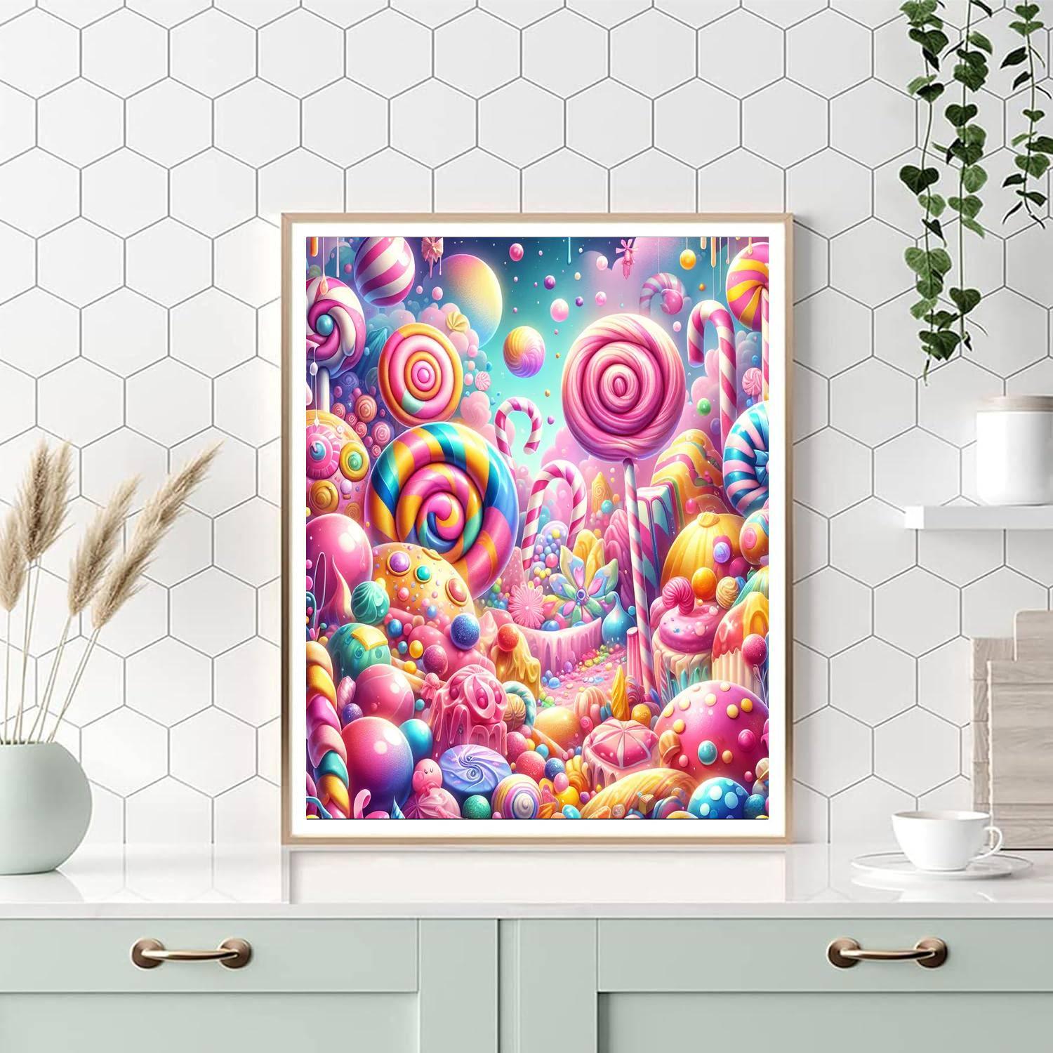Sweet Candy World Paint By Numbers Art