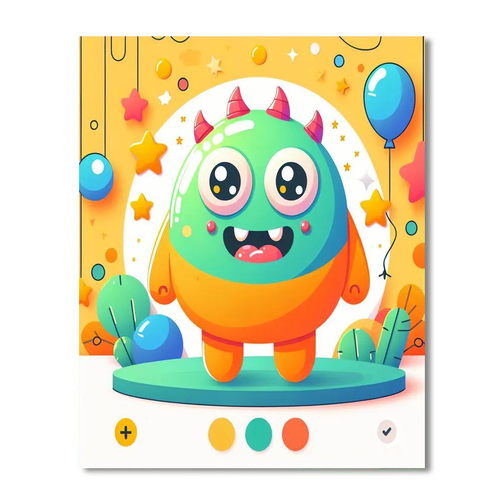 Giggling Monster Paint By Number