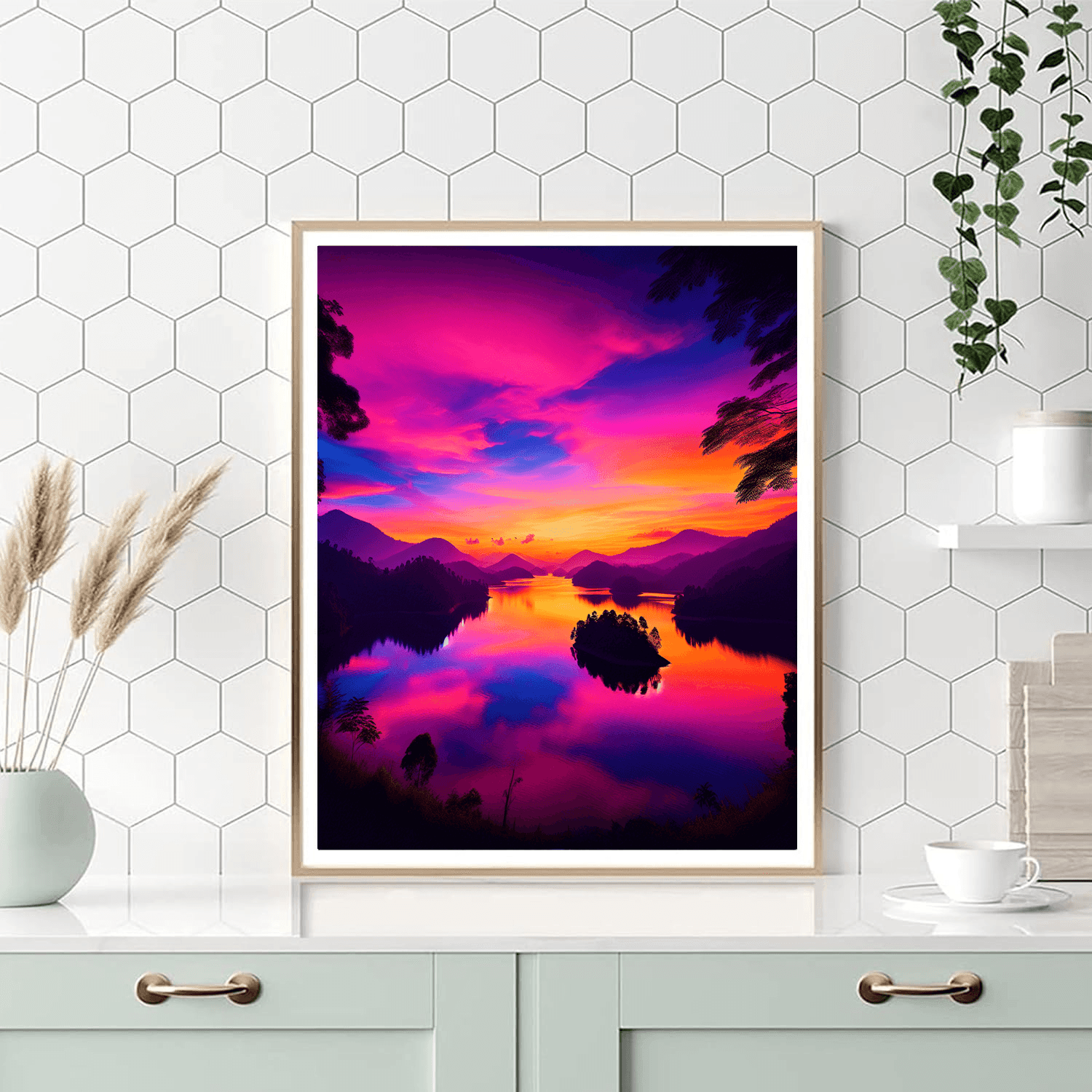 Mystical Lake Reflections Numbered Painting Kits