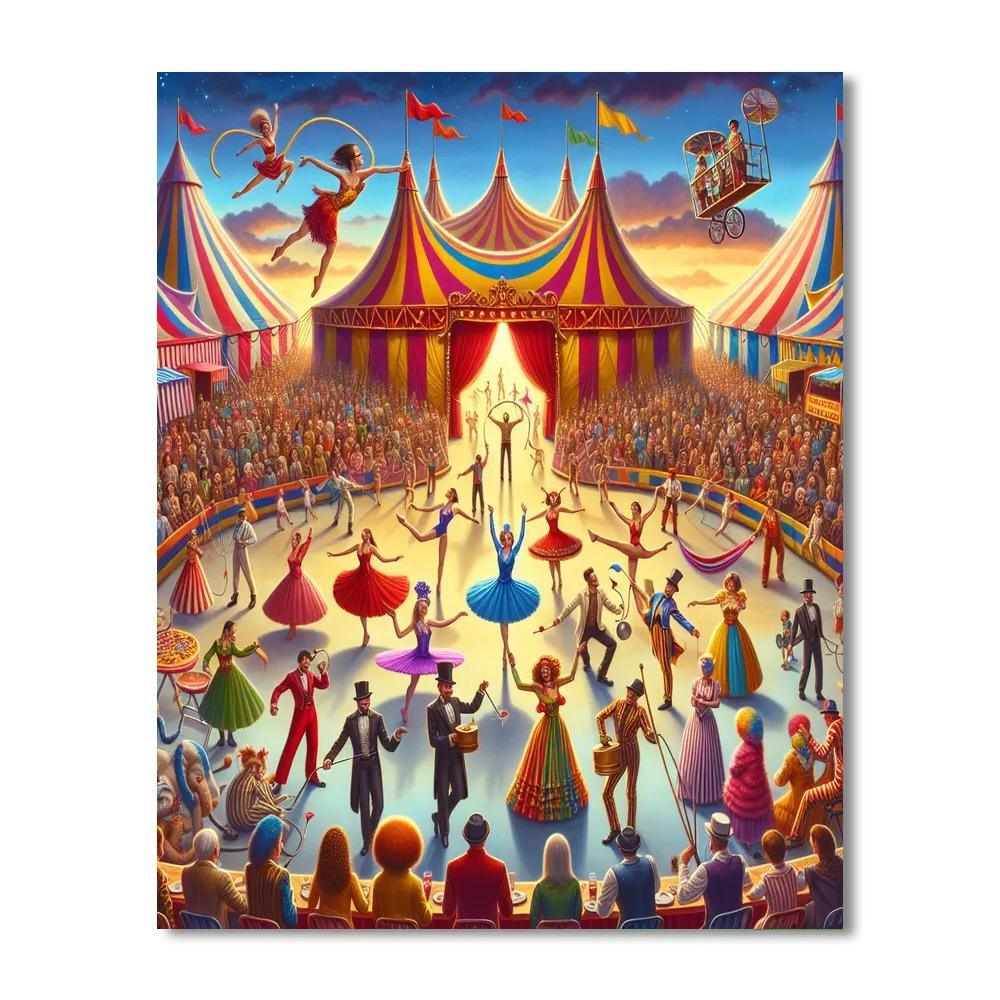 Magical Circus Performance Painting Number Kit