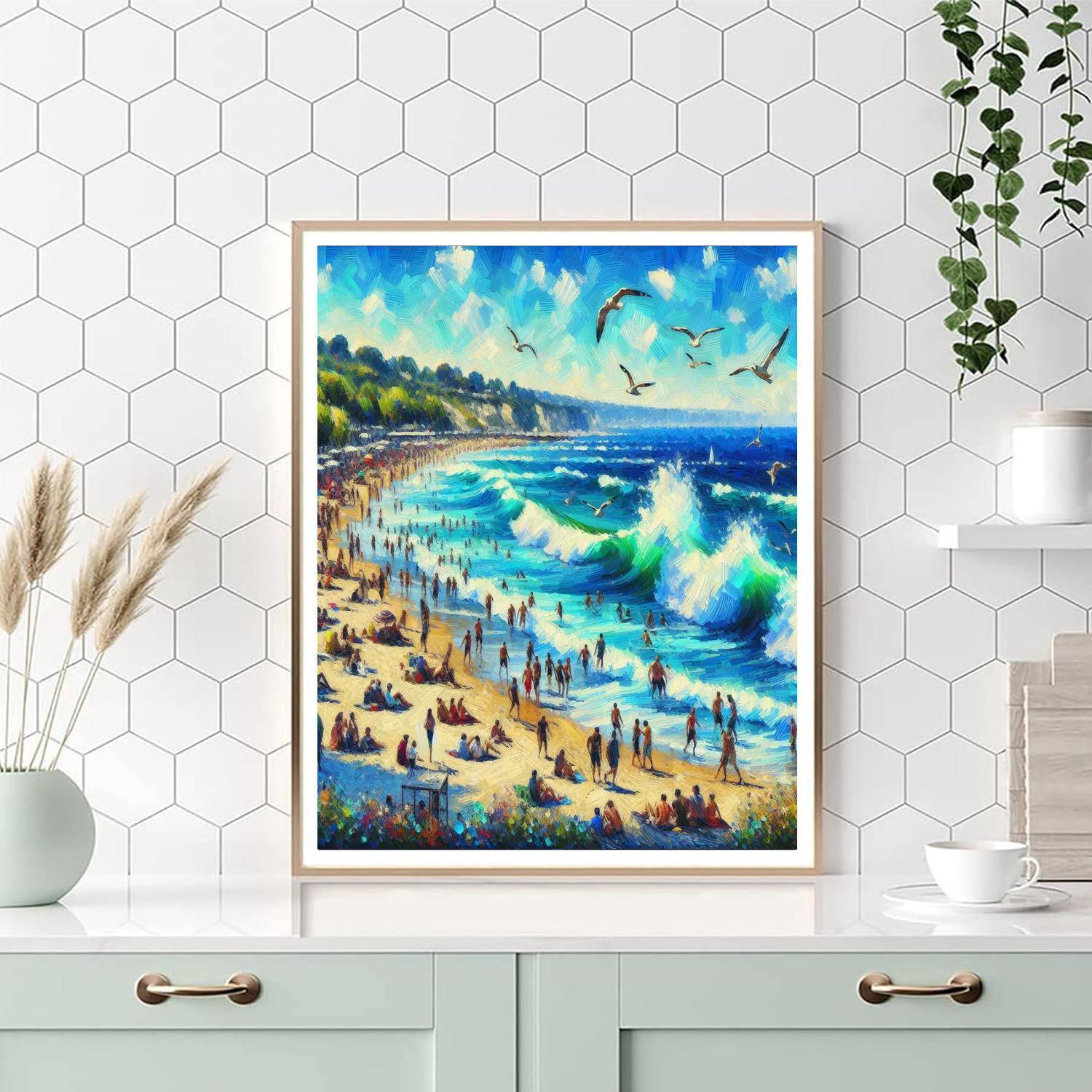 Vibrant Coastal Escapade Paint By Numbers Art
