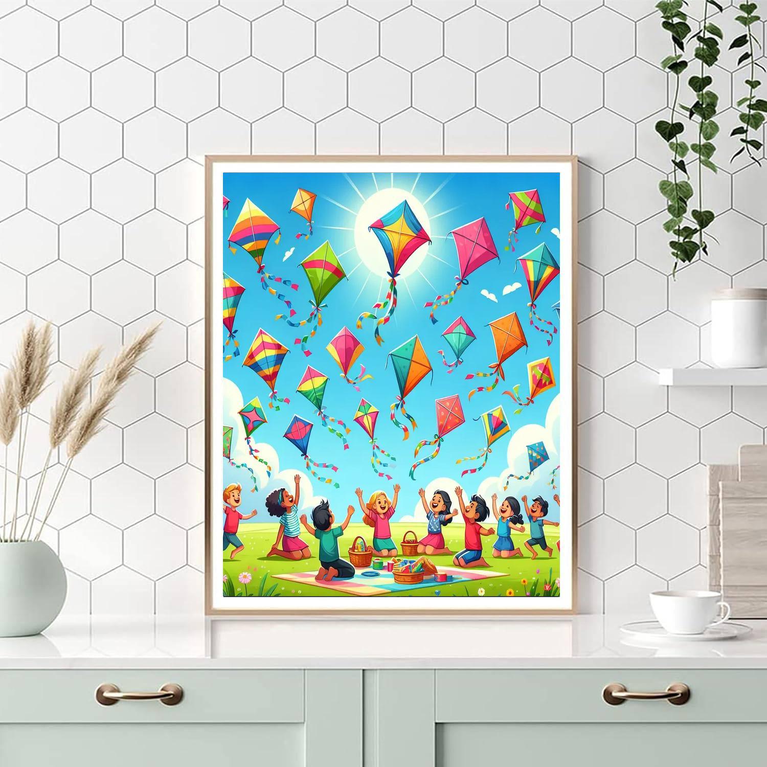 Gigantic Kite Festival Numbered Painting Kits