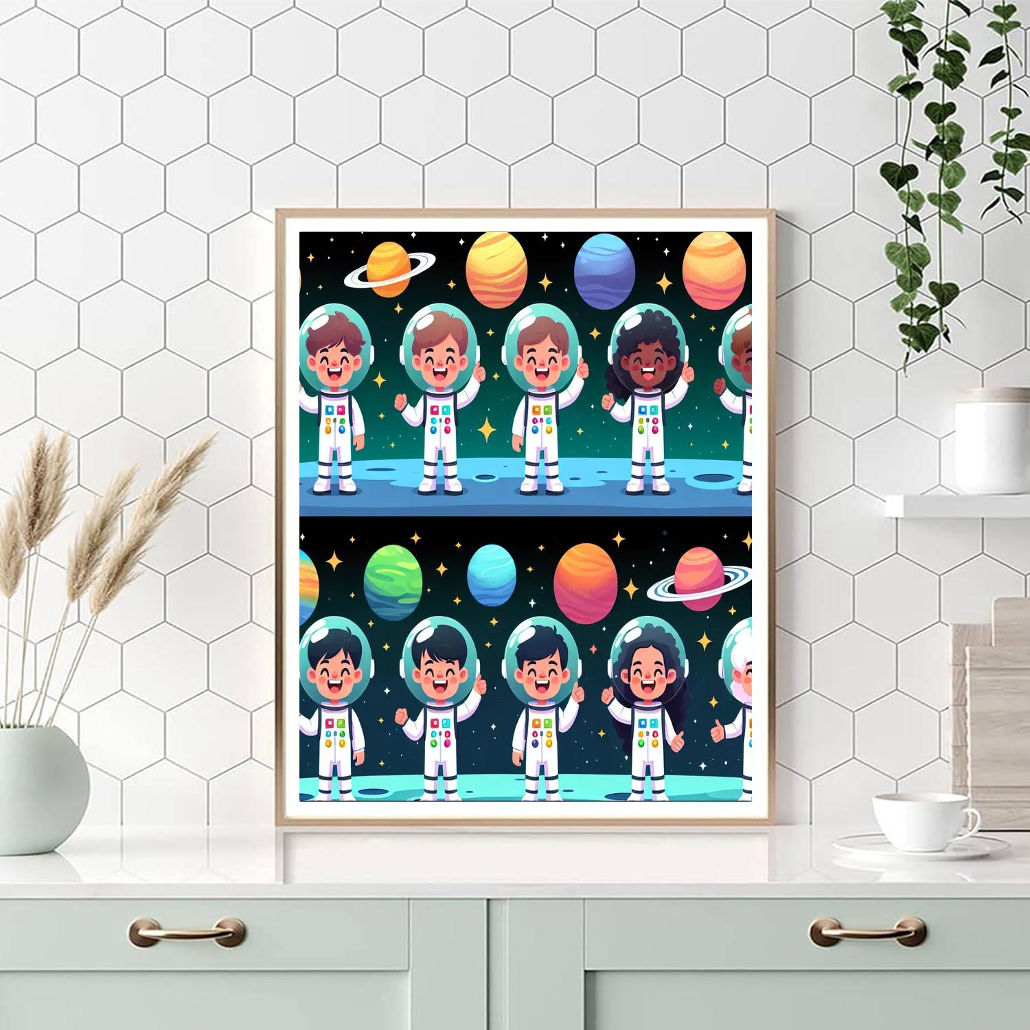 Outer Space Explorer's Journey Numbered Painting Kits