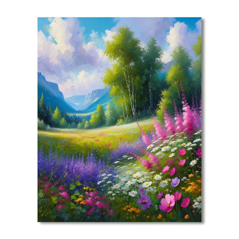 Spring Meadow Harmony Paint By Numbers Art