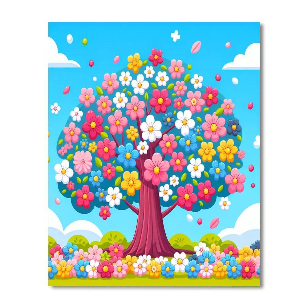 Cheery Cherry Tree Paint By Color