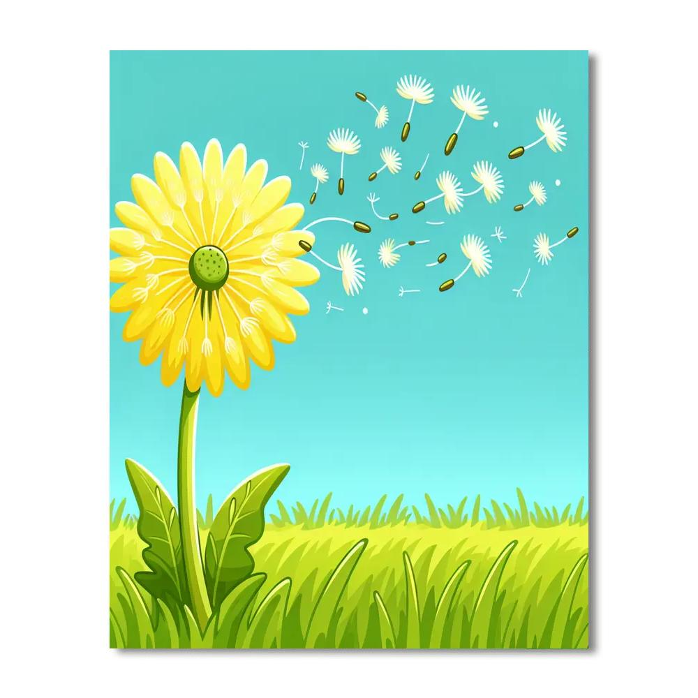 Dazzling Dandelion Paint By Numbers Art