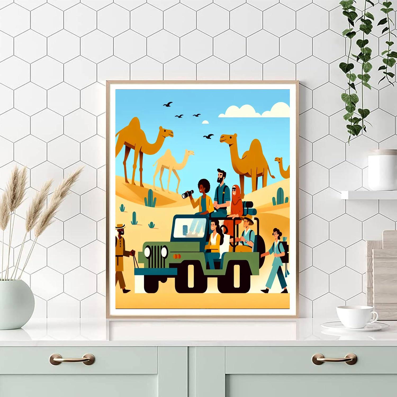 Explorer's Desert Safari DIY Paint By Numbers