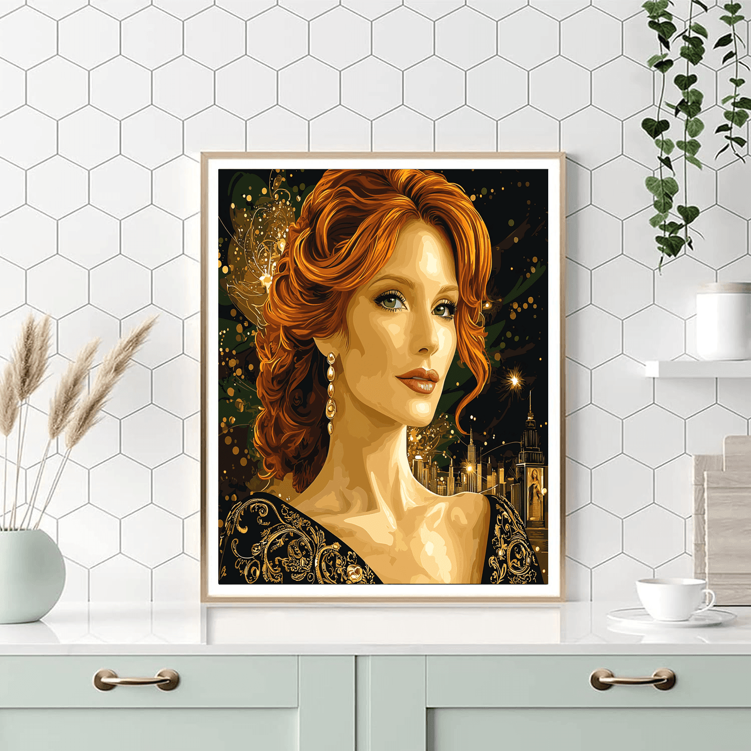 Jessica Chastain: A Strong Spirit In A World Of Shadows Painting Number Kit