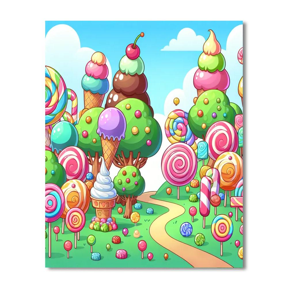 Colorful Ice Cream Land Paint By Color