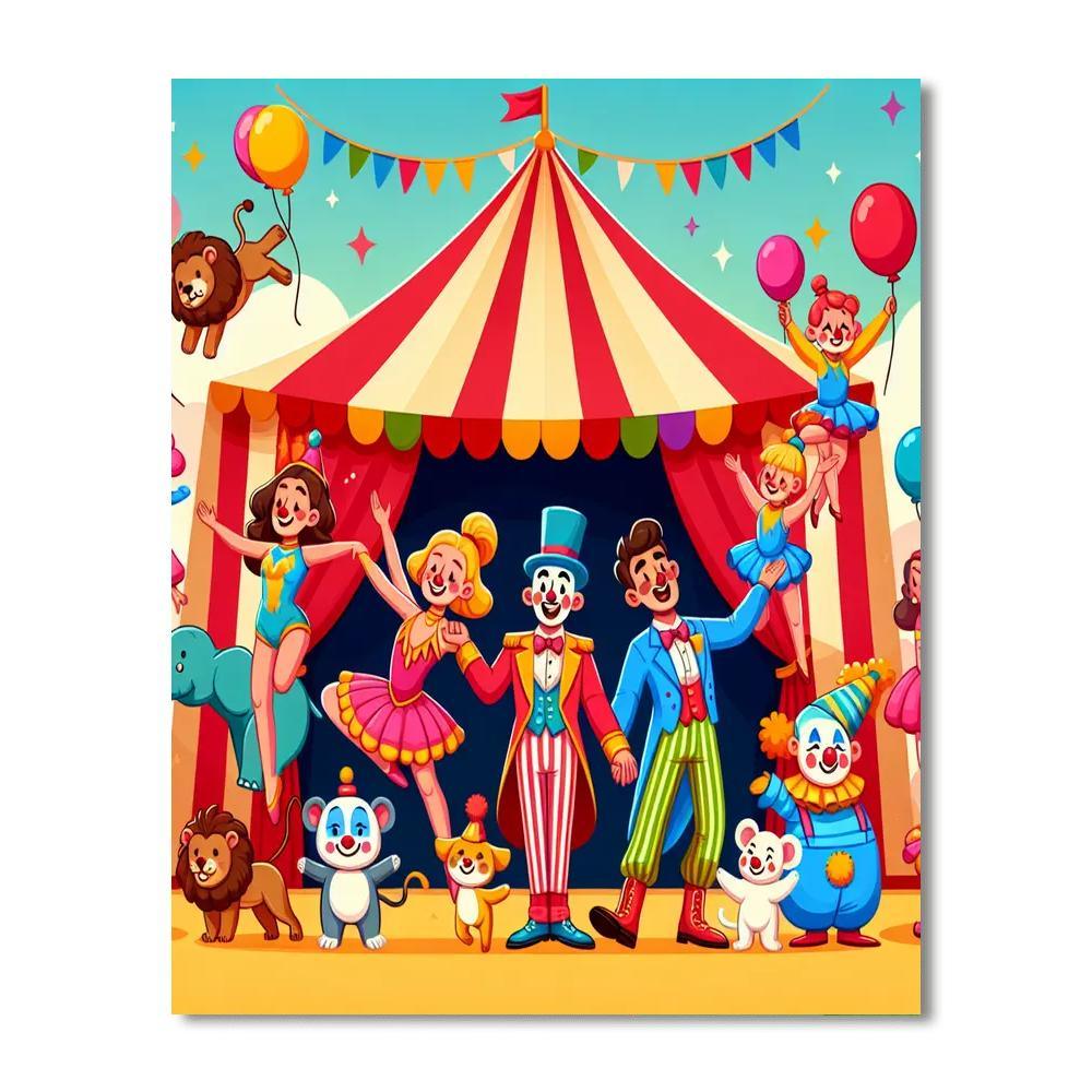 Circus Funland Extravaganza Painting By Numbers Kit
