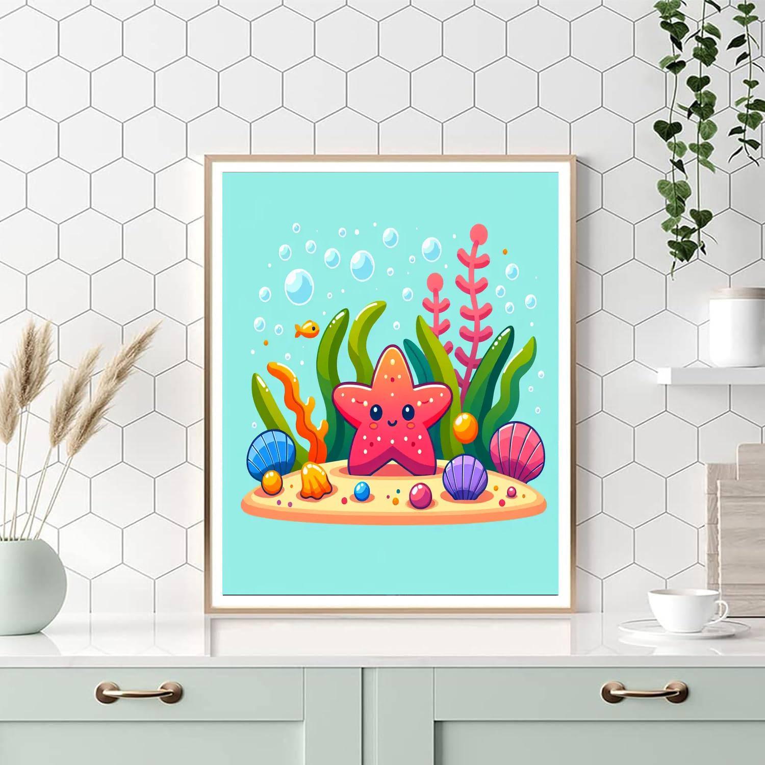 Curious Starfish DIY Paint By Numbers