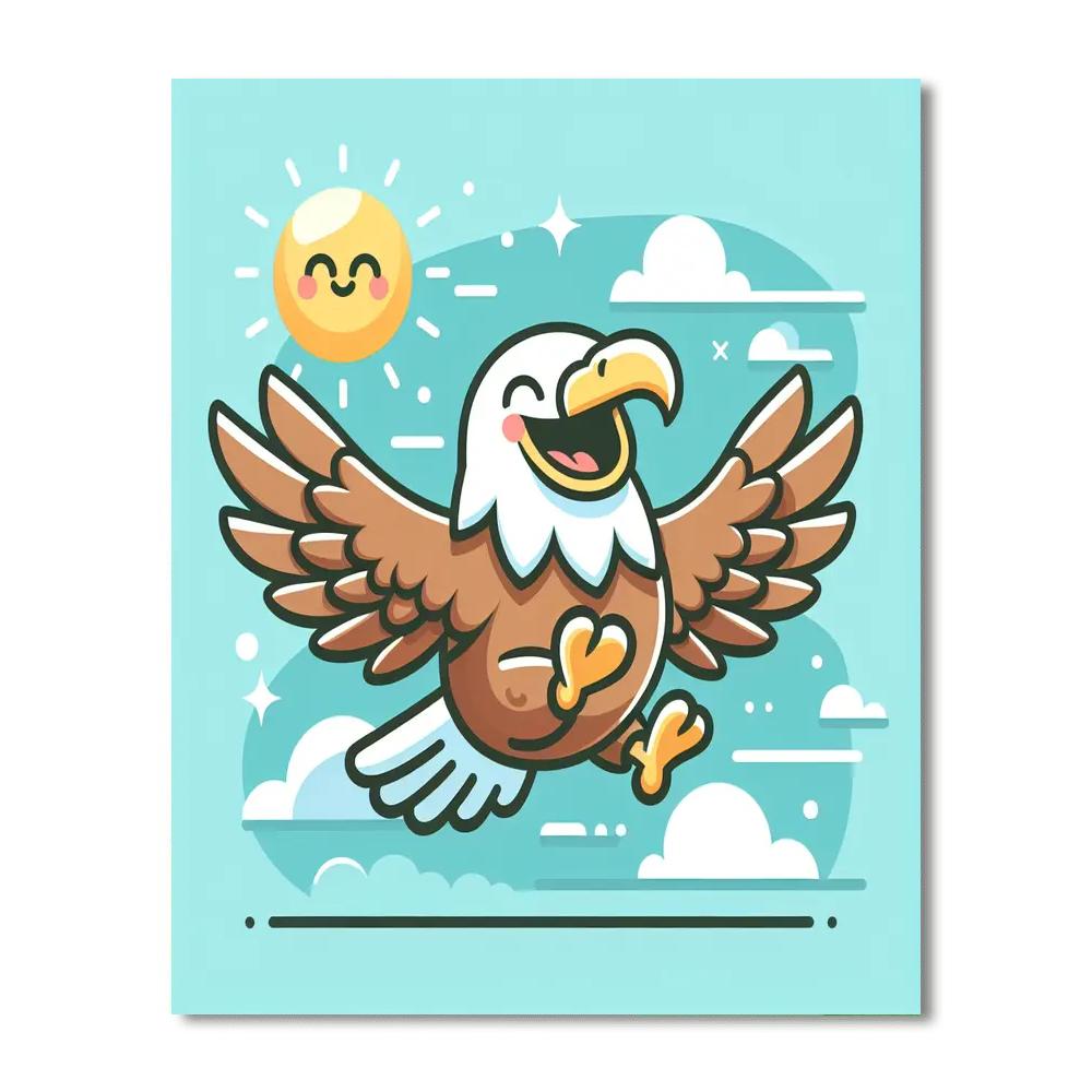 Excited Eagle Numbered Painting Kits