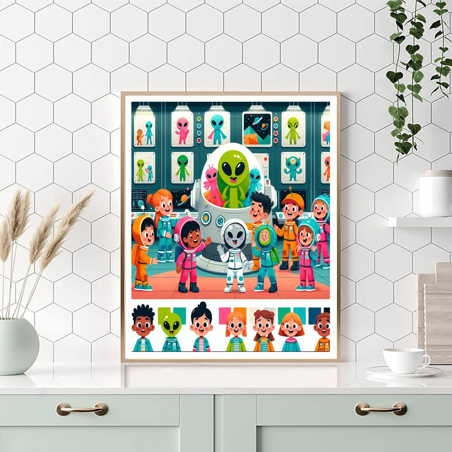 Space Station Encounter DIY Paint By Numbers