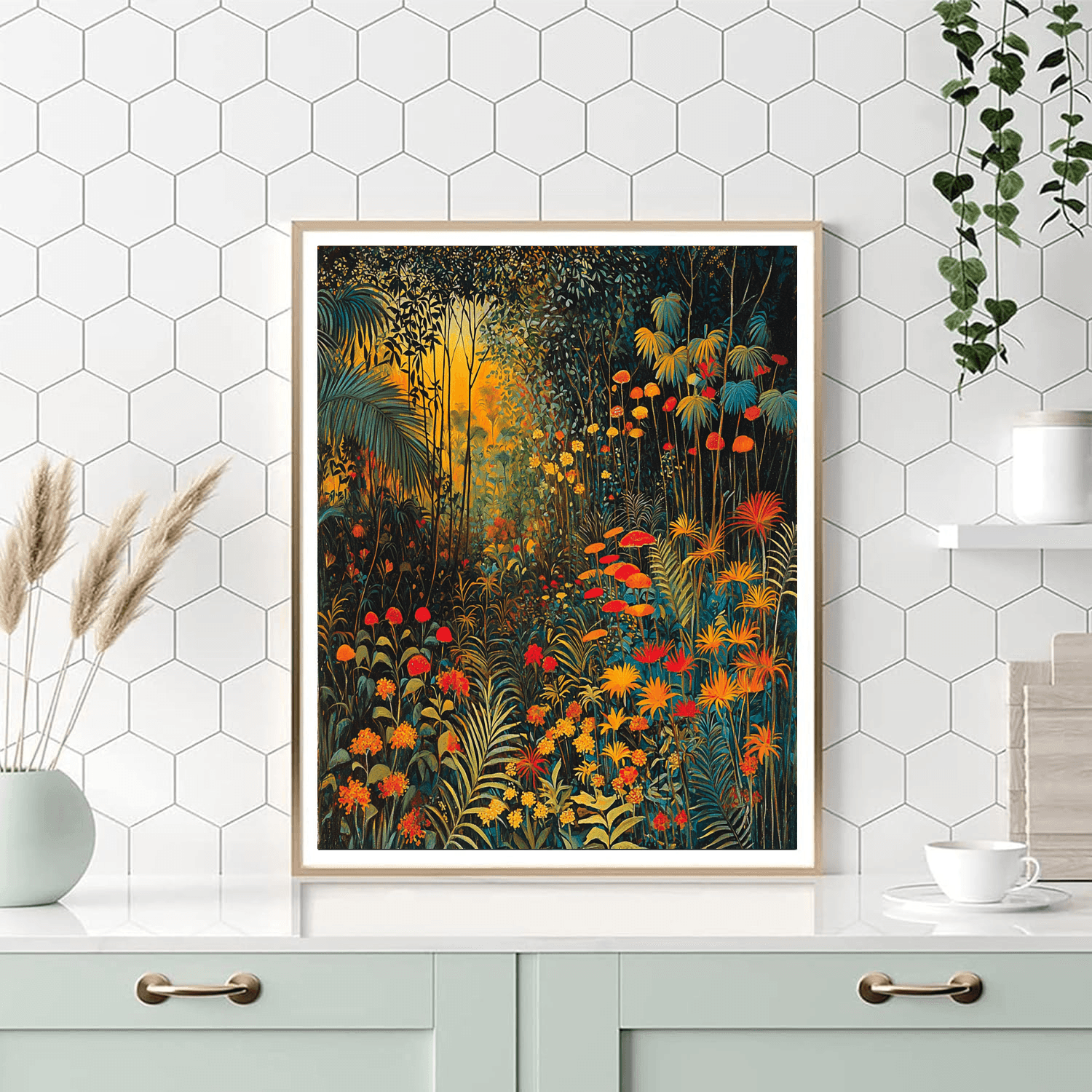 Henri Rousseau Inspired Mysterious Jungle Voyage  Paint By Number