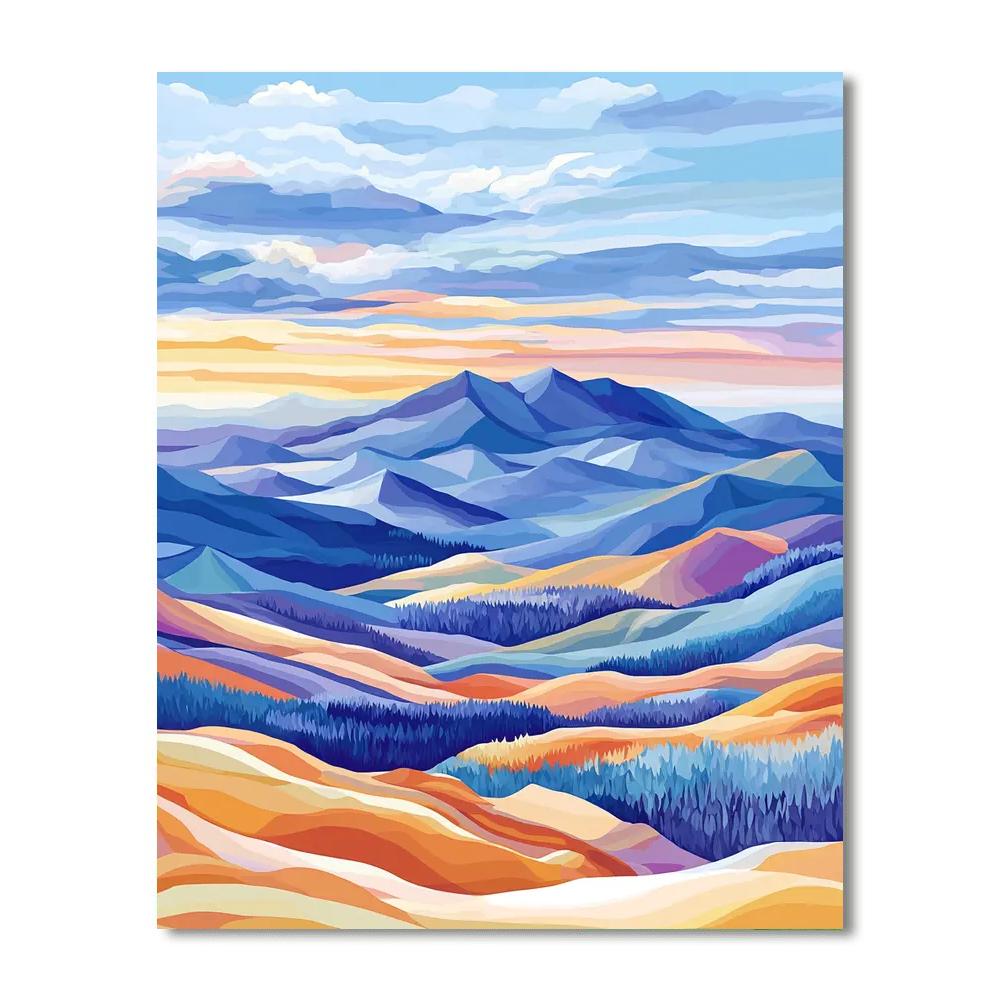 Paul Cézanne Inspired Mountain Mirage  Paint By Numbers Kits