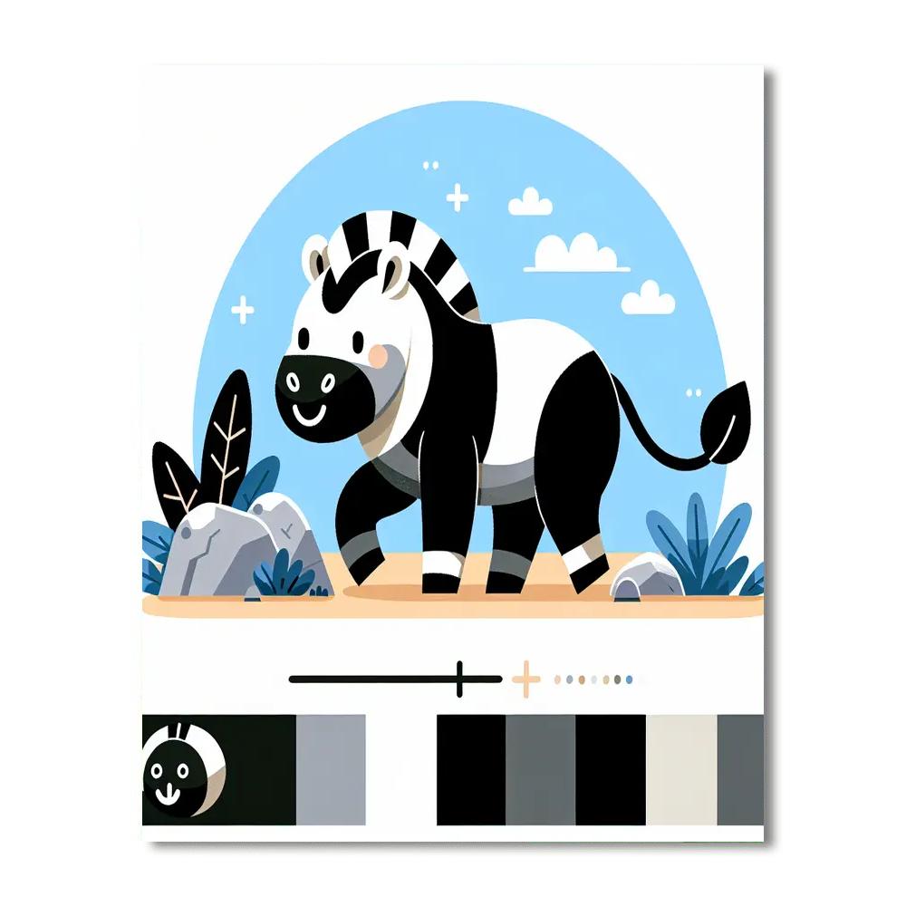 Zany Zorilla Paint By Numbers Art