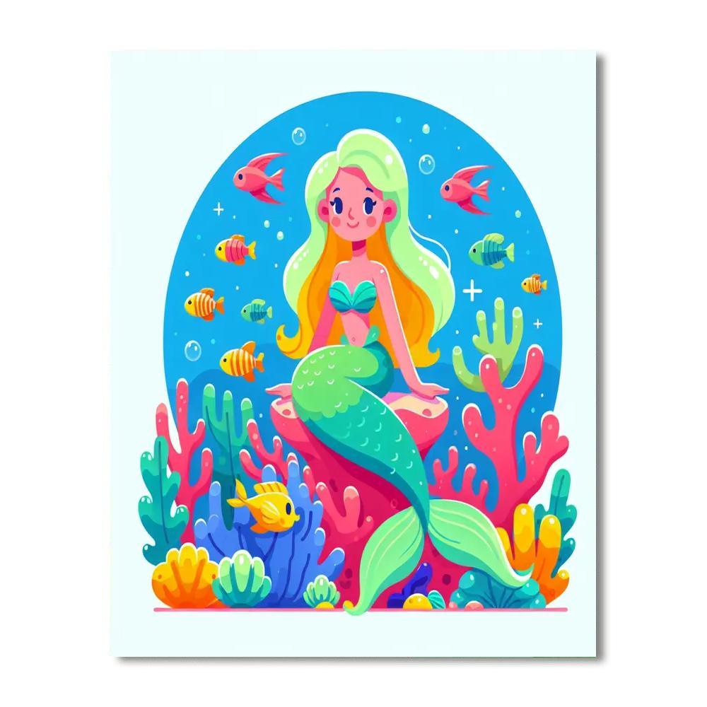 Magical Mermaid Reef Painting By Numbers Kit