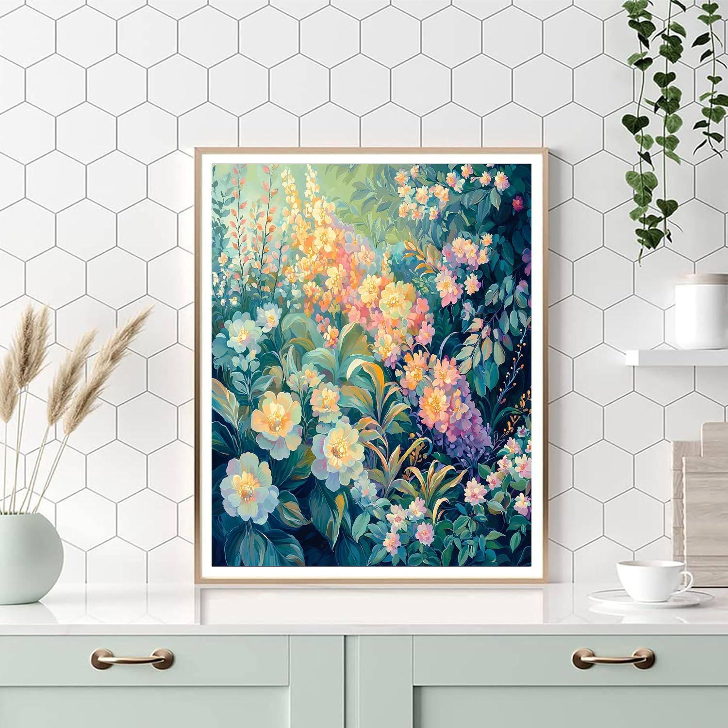 Alphonse Mucha Inspired Luminous Garden  Paint By Numbers Kits